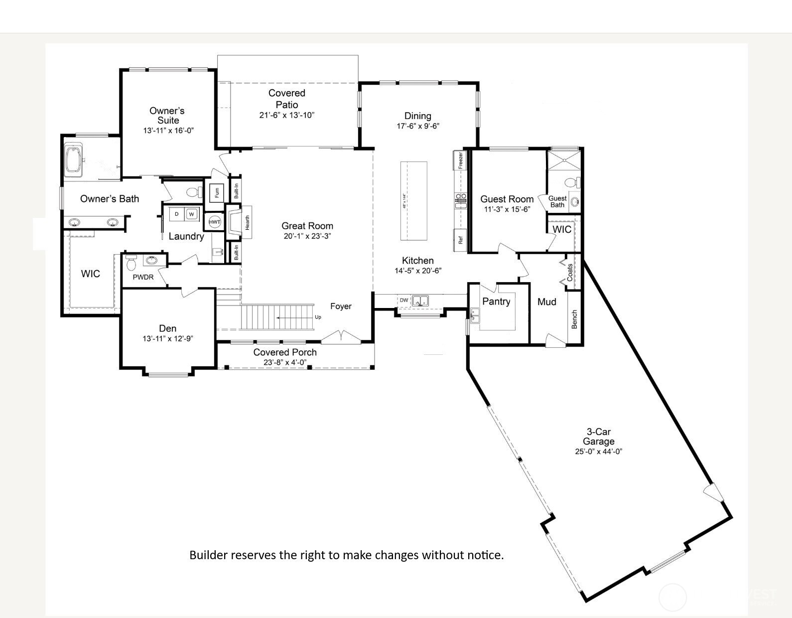Builder reserves the right to make changes without notice.