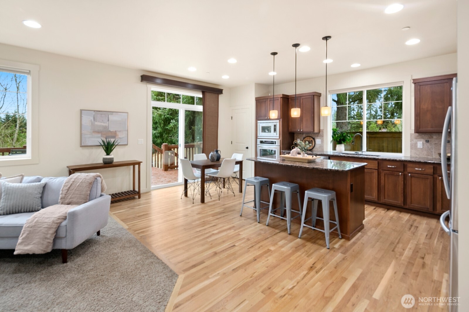 Chef's Kitchen With Stainless Steel Appliances