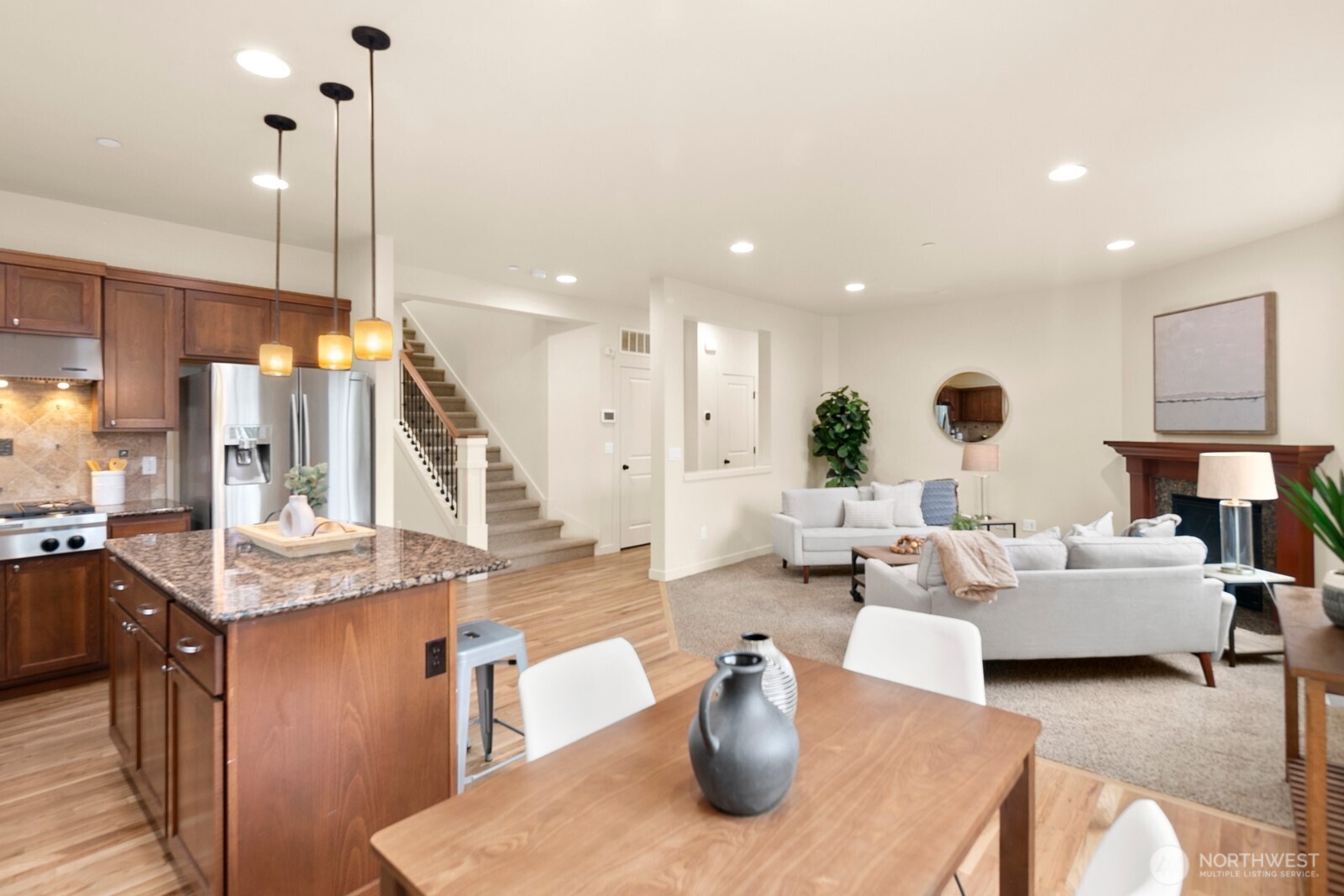 Chef's Kitchen With Stainless Steel Appliances