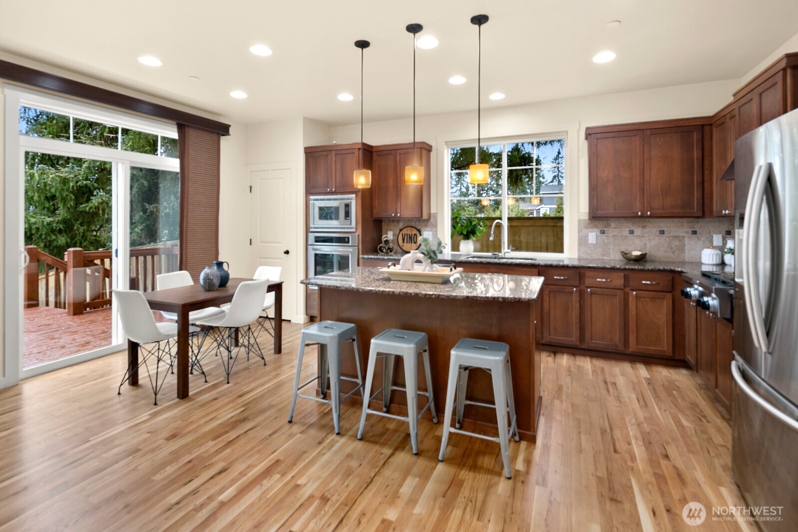 Chef's Kitchen With Stainless Steel Appliances