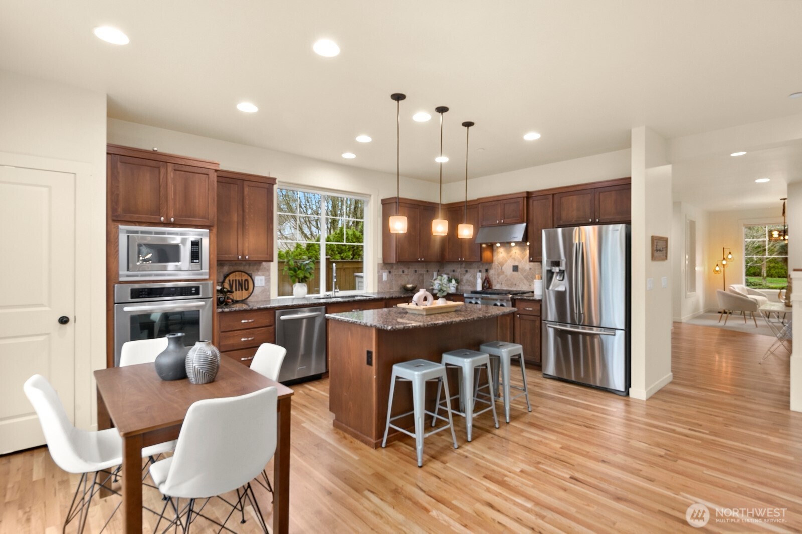 Chef's Kitchen With Stainless Steel Appliances