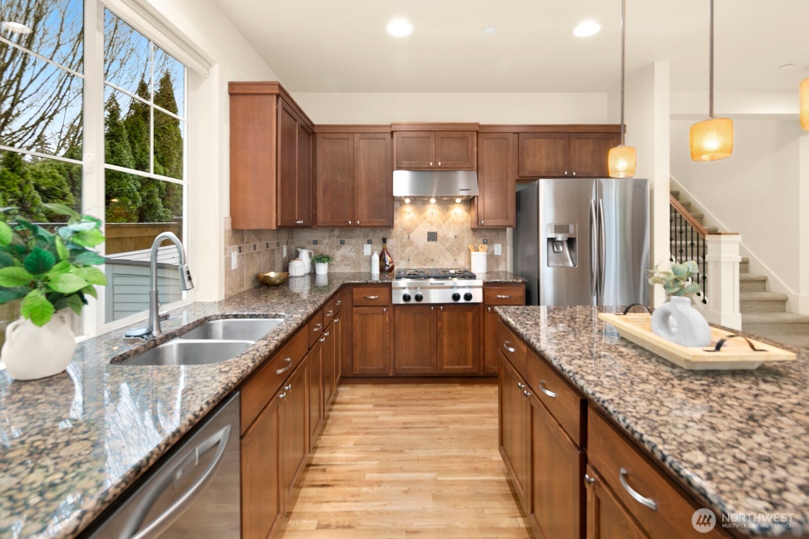 Chef's Kitchen With Stainless Steel Appliances
