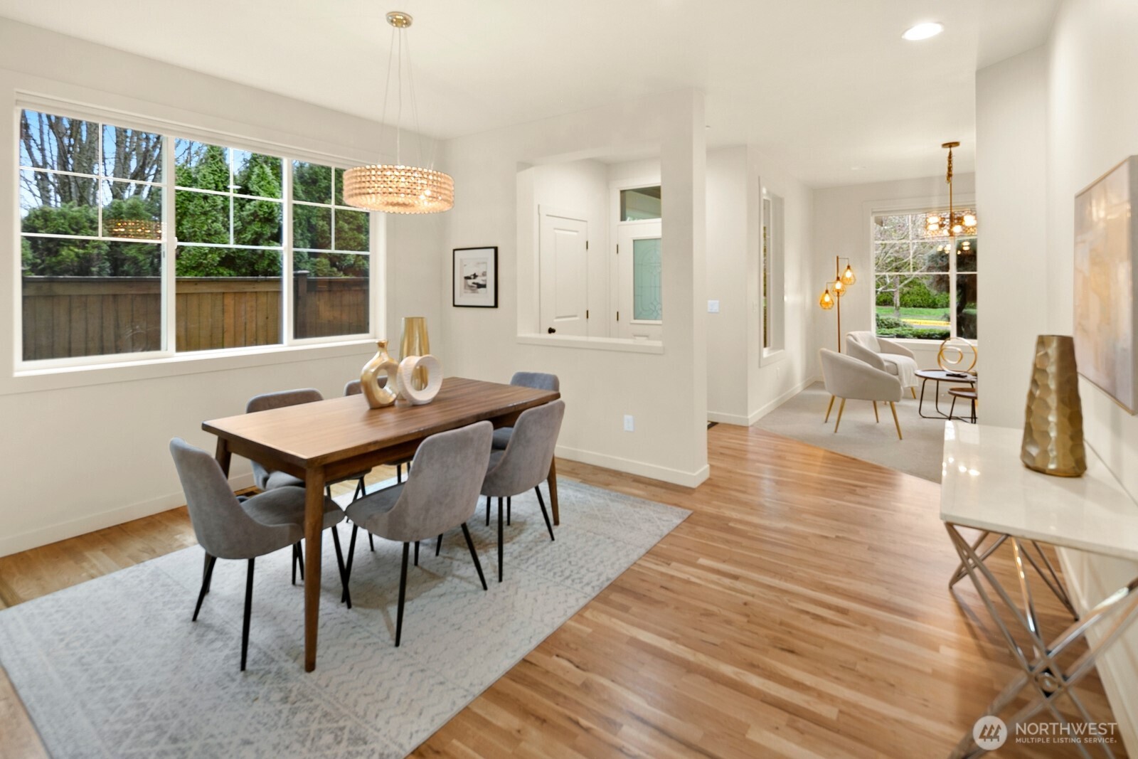 Dining Space Transitions to Kitchen