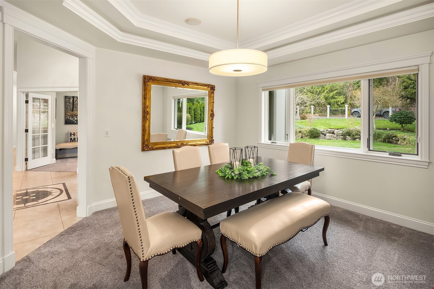 Warm tones and cool Large formate tile flooring thoughtout