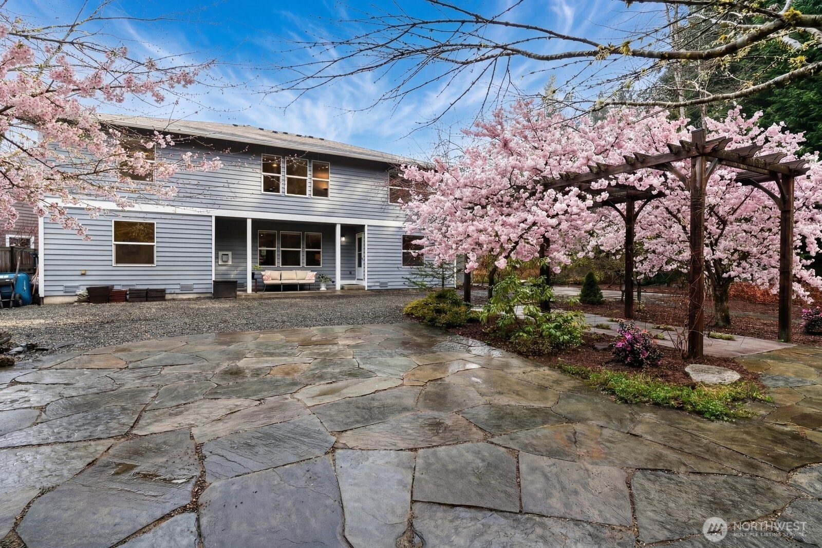 Your own private oasis in this sizeable, fenced backyard surrounded by nature offering privacy and year round outdoor enjoyment