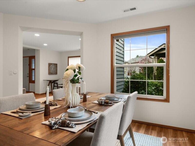All occasion dining room, feels intimate and offers the ideal location for holiday gatherings
