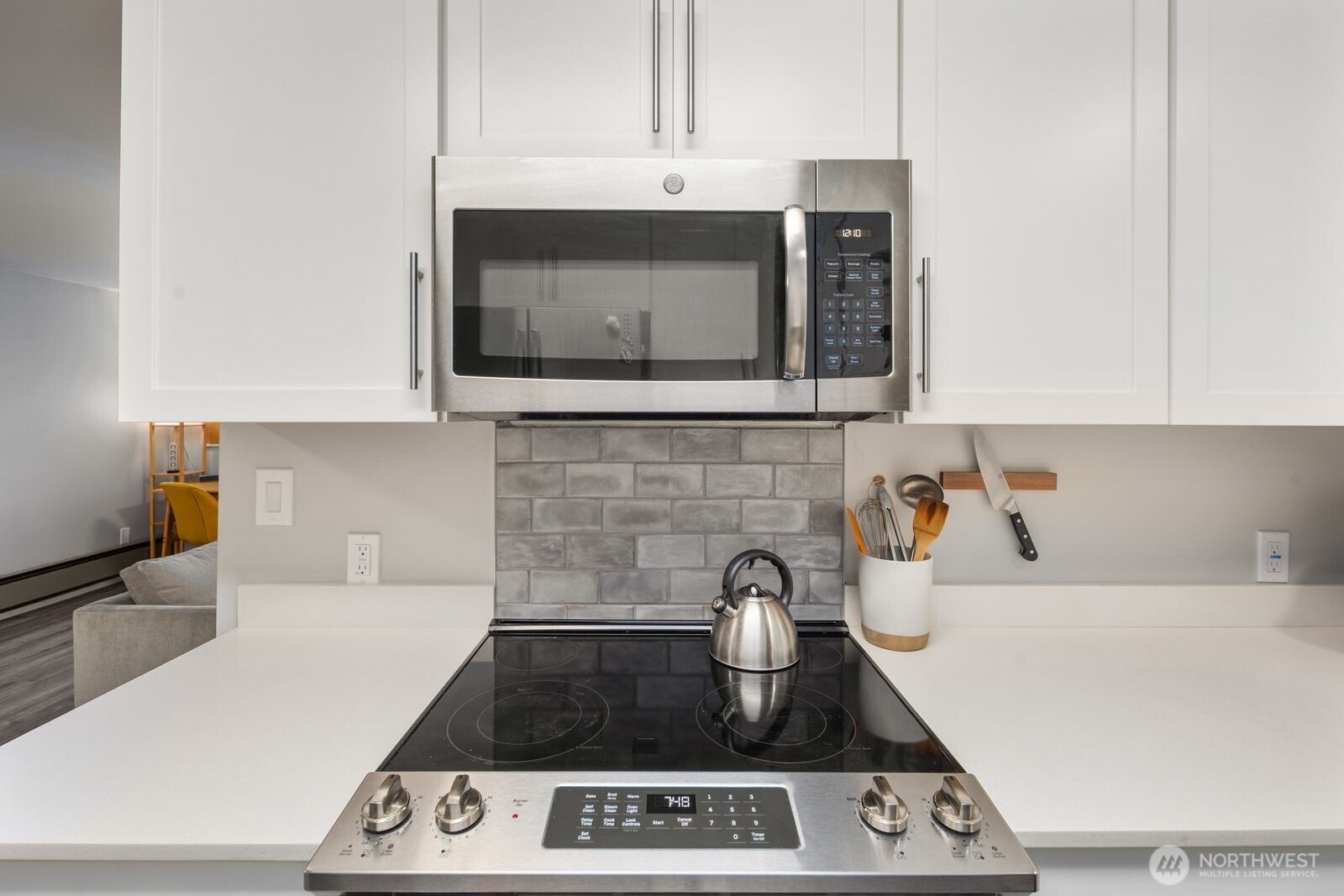 Range and microwave vented to exterior