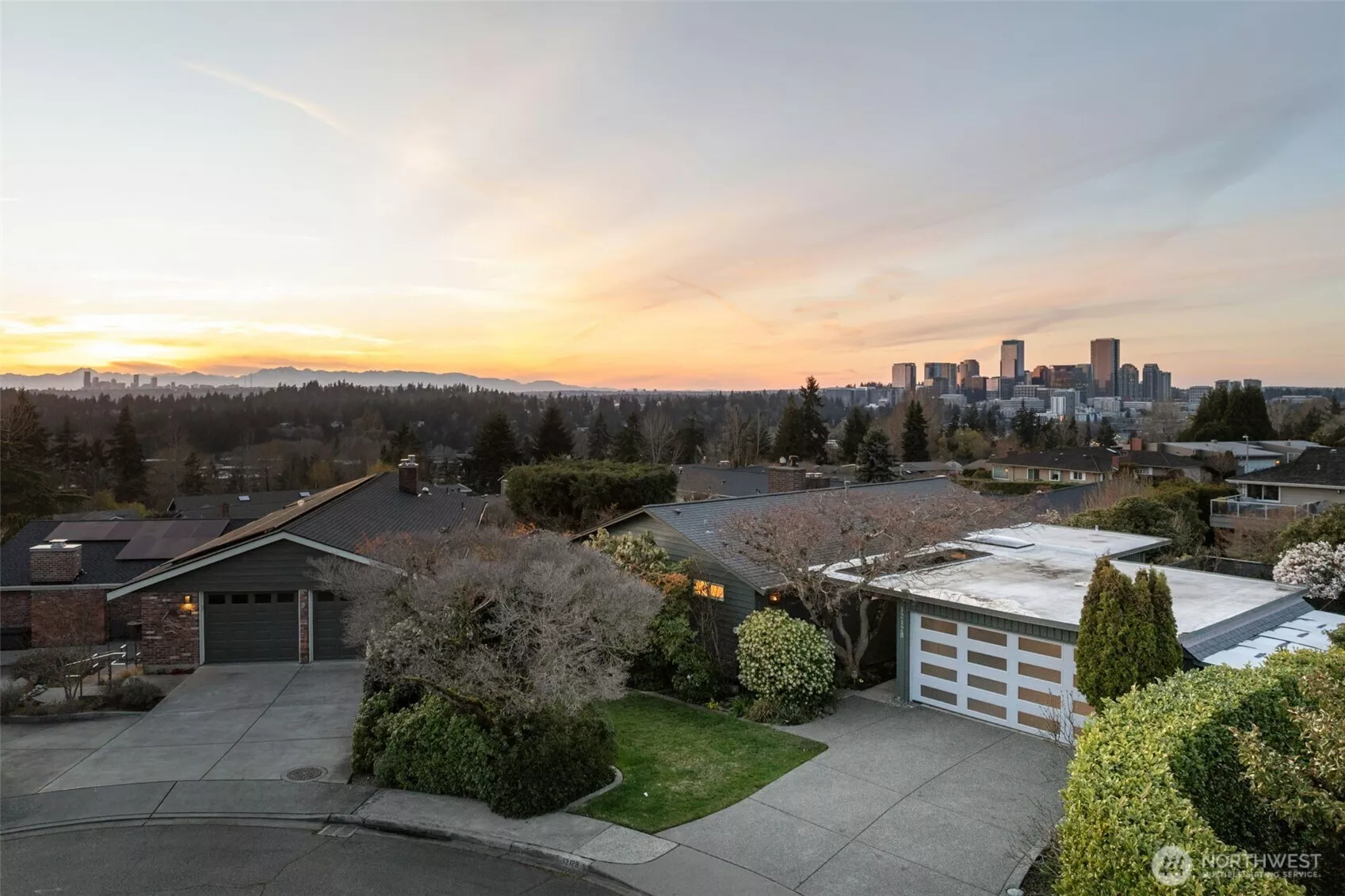 Situated on a quiet cul-de-sac, this home shines at golden hour—offering privacy, charm, and incredible sunset views over the surrounding neighborhood.