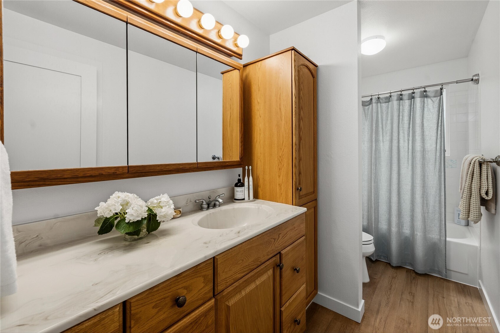 Bedroom 3 currently serves as a perfect home office.