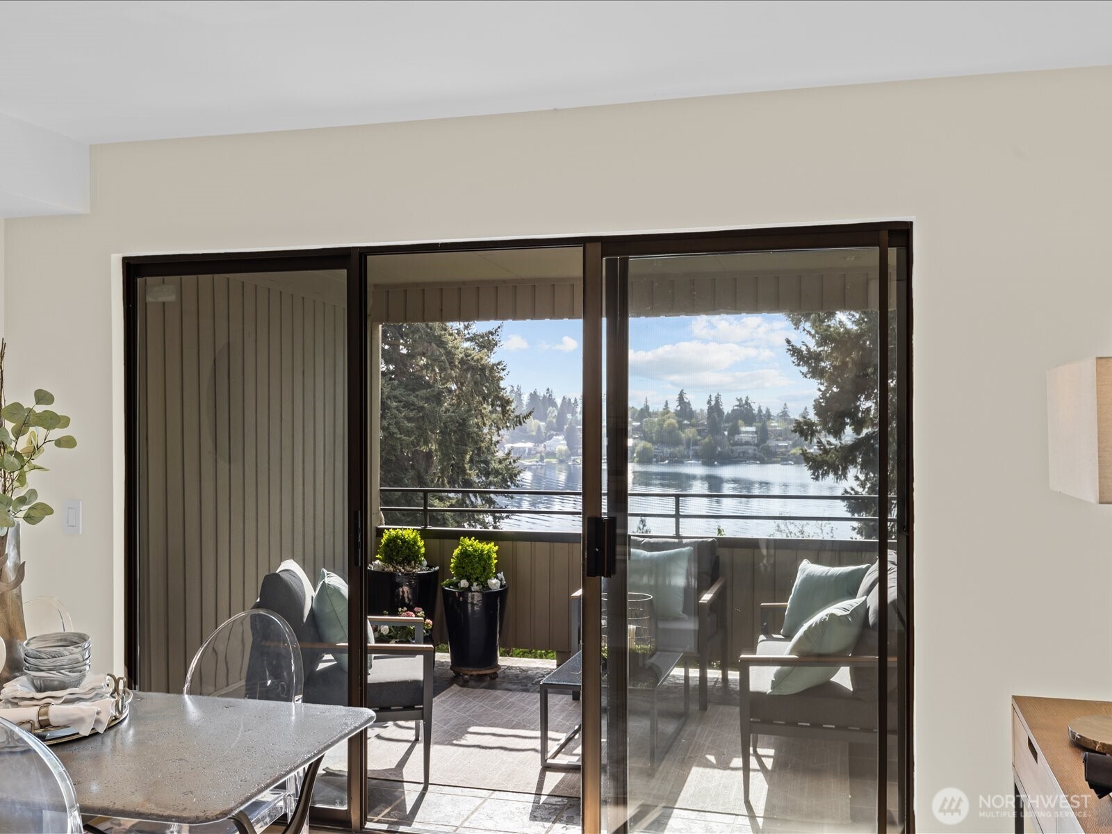 Serene private deck offering a peaceful retreat with stunning vistas.