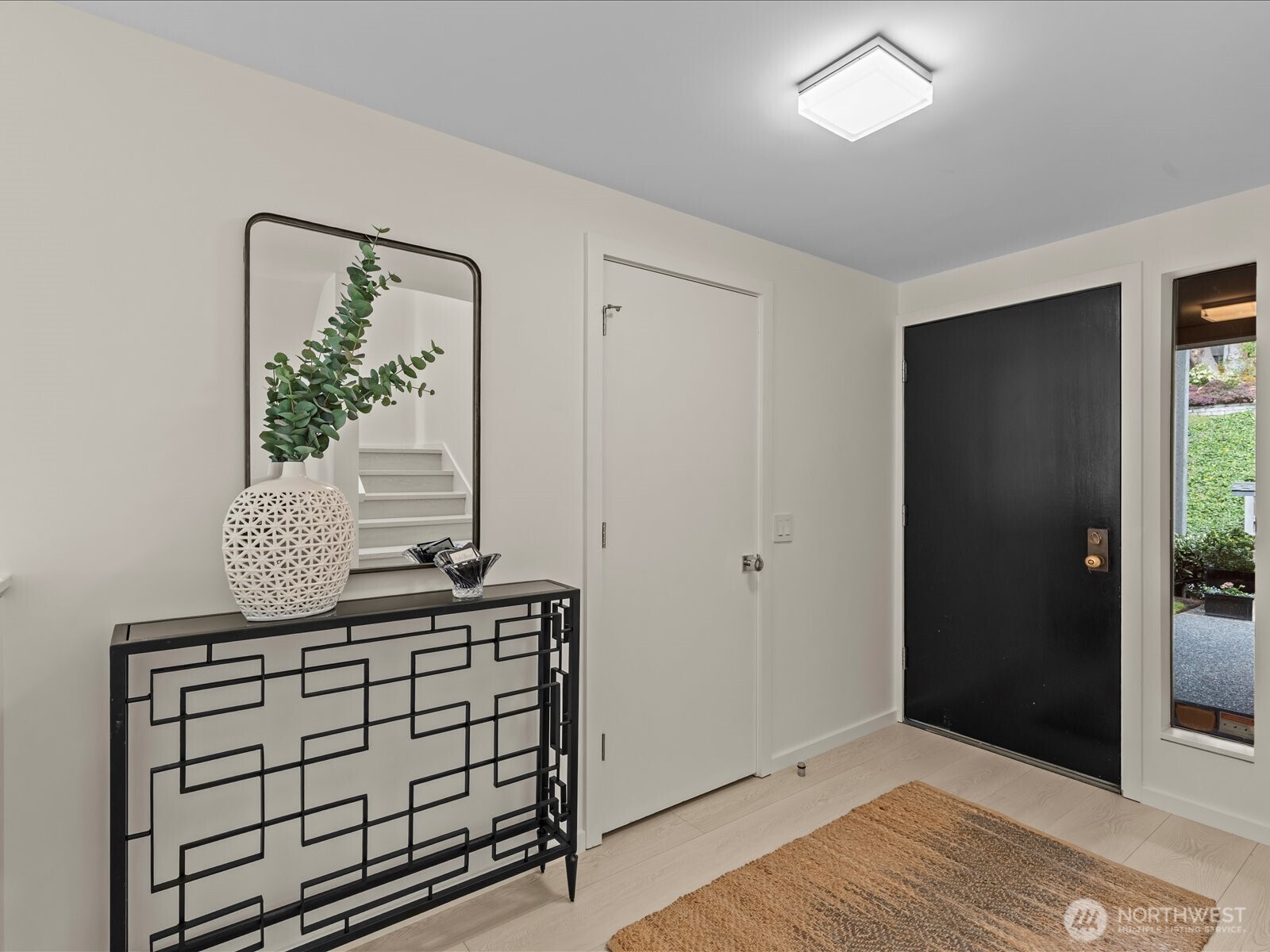 Front entry with large coat closet.