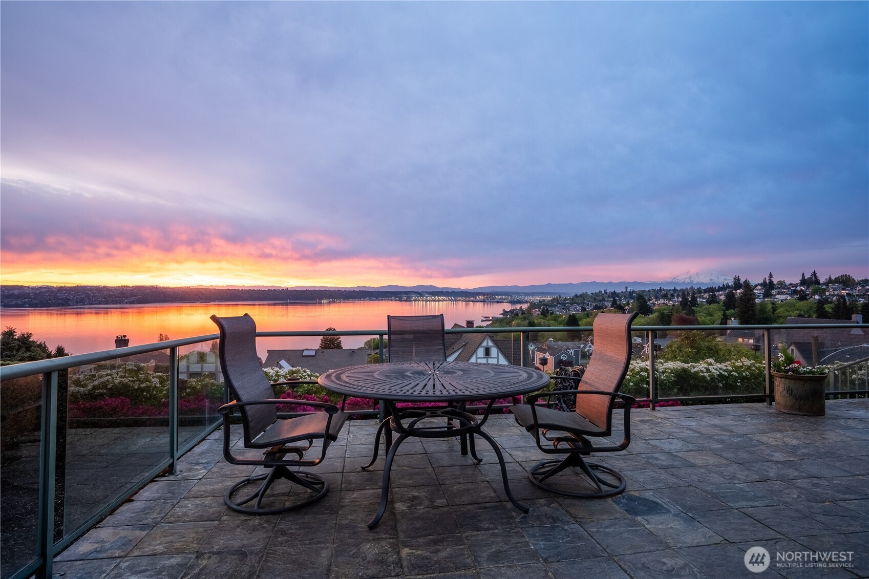 This is what 6:47 AM looks like from your living room.