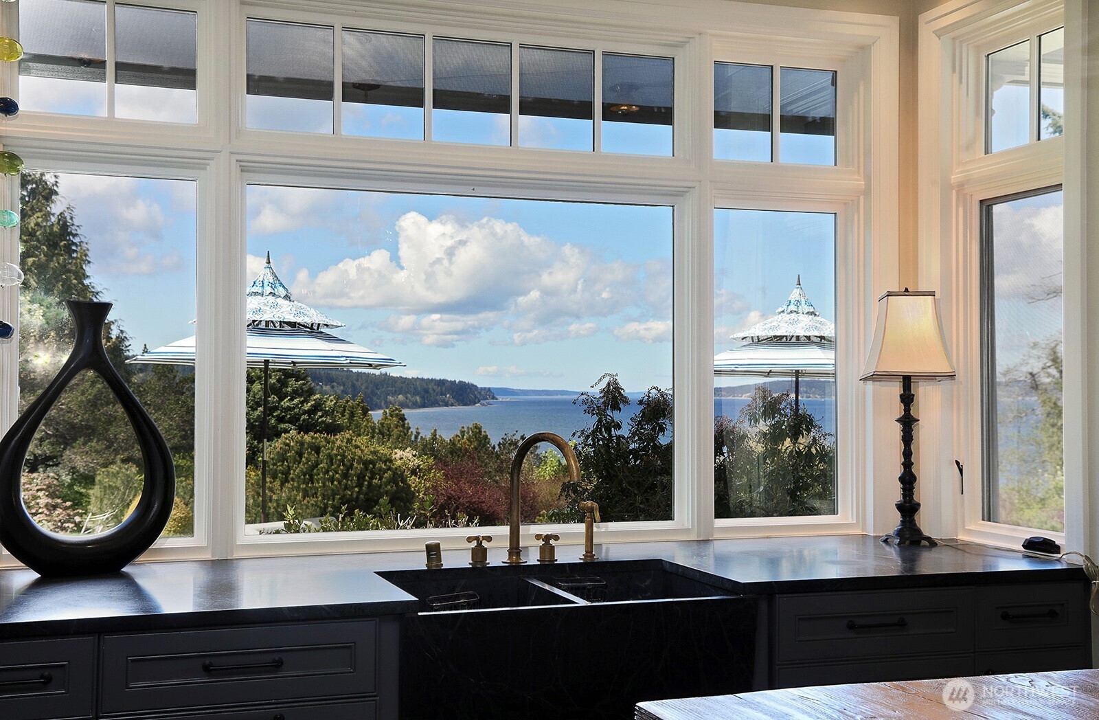 Take in the view up the Passage while doing dishes.