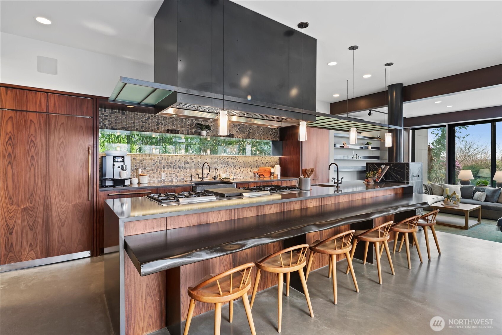 Dramatic floor-to-ceiling windows