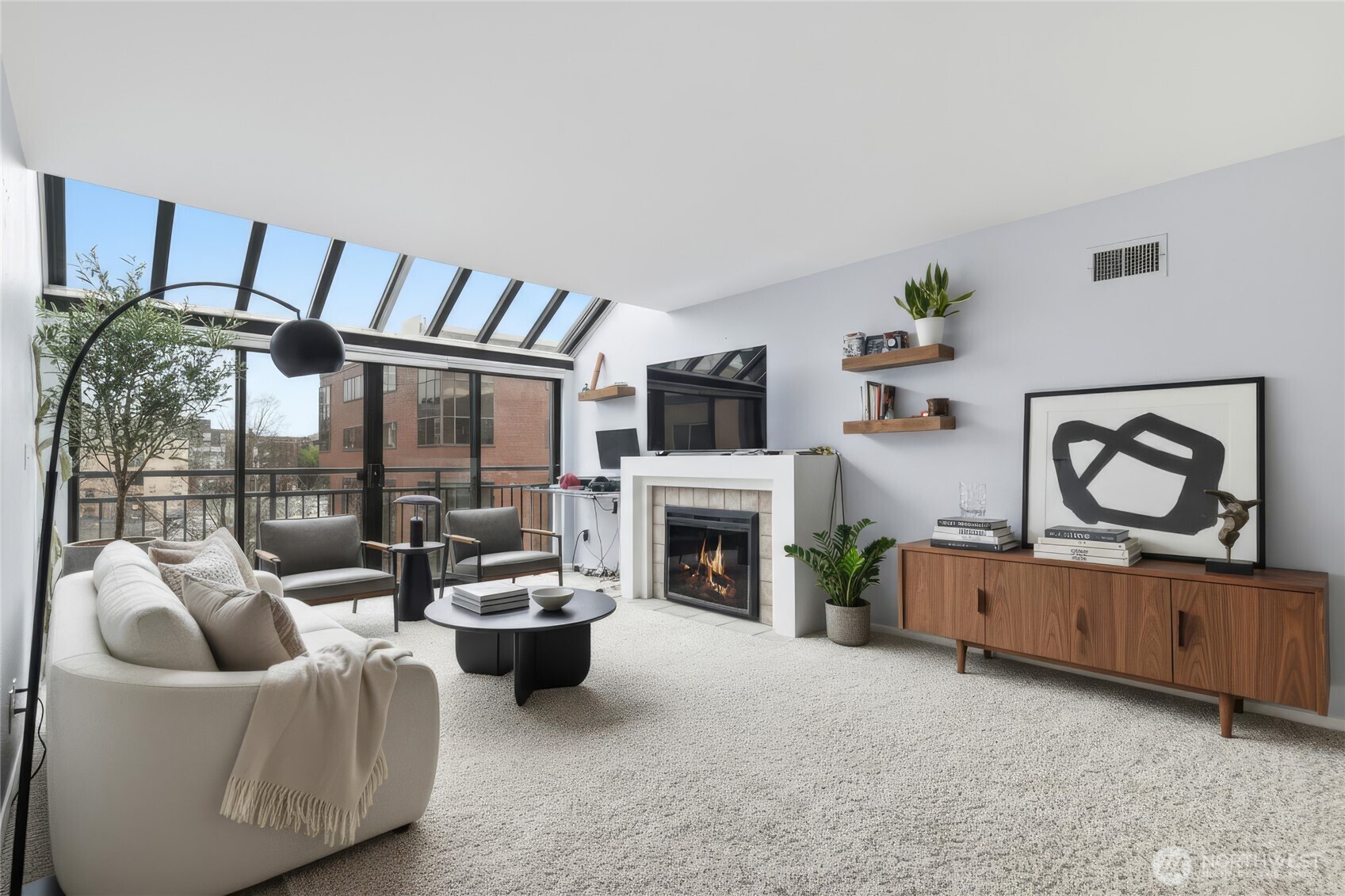 Plenty of room to add a dining table. Virtually Staged.