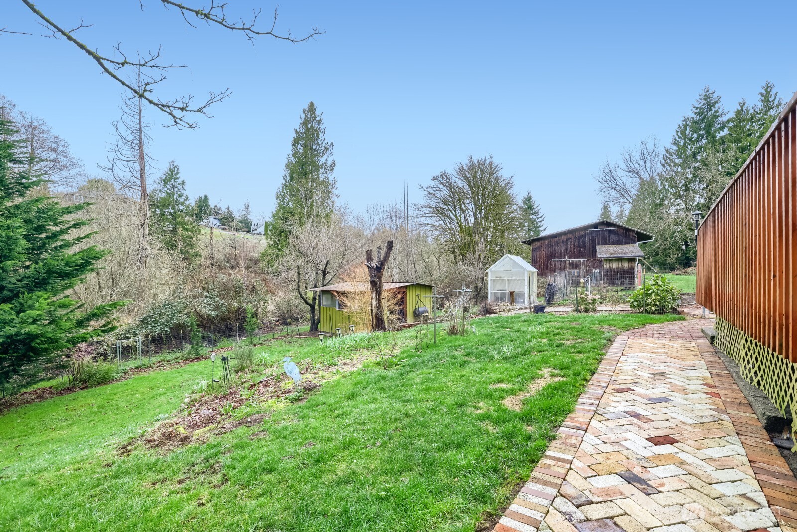 Greenhouse and Shed