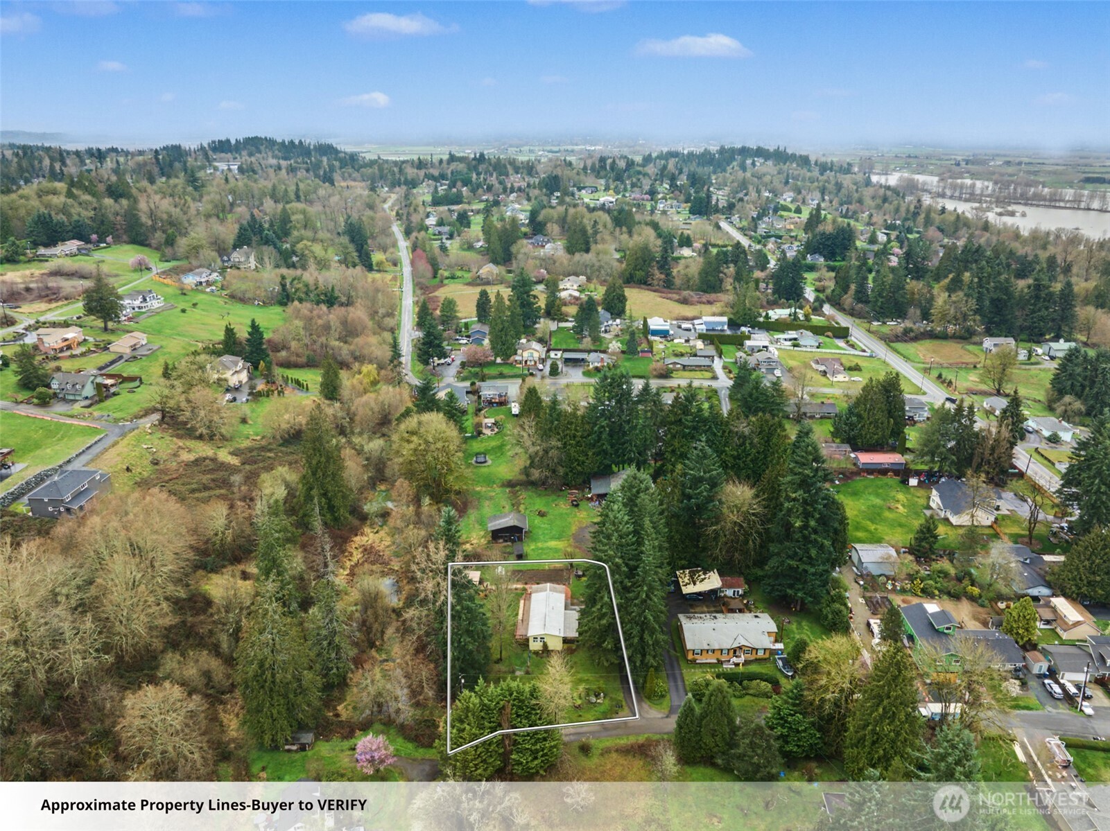 At the end of a dead-end road. Peaceful and quiet. Backs up to a quiet stream.
