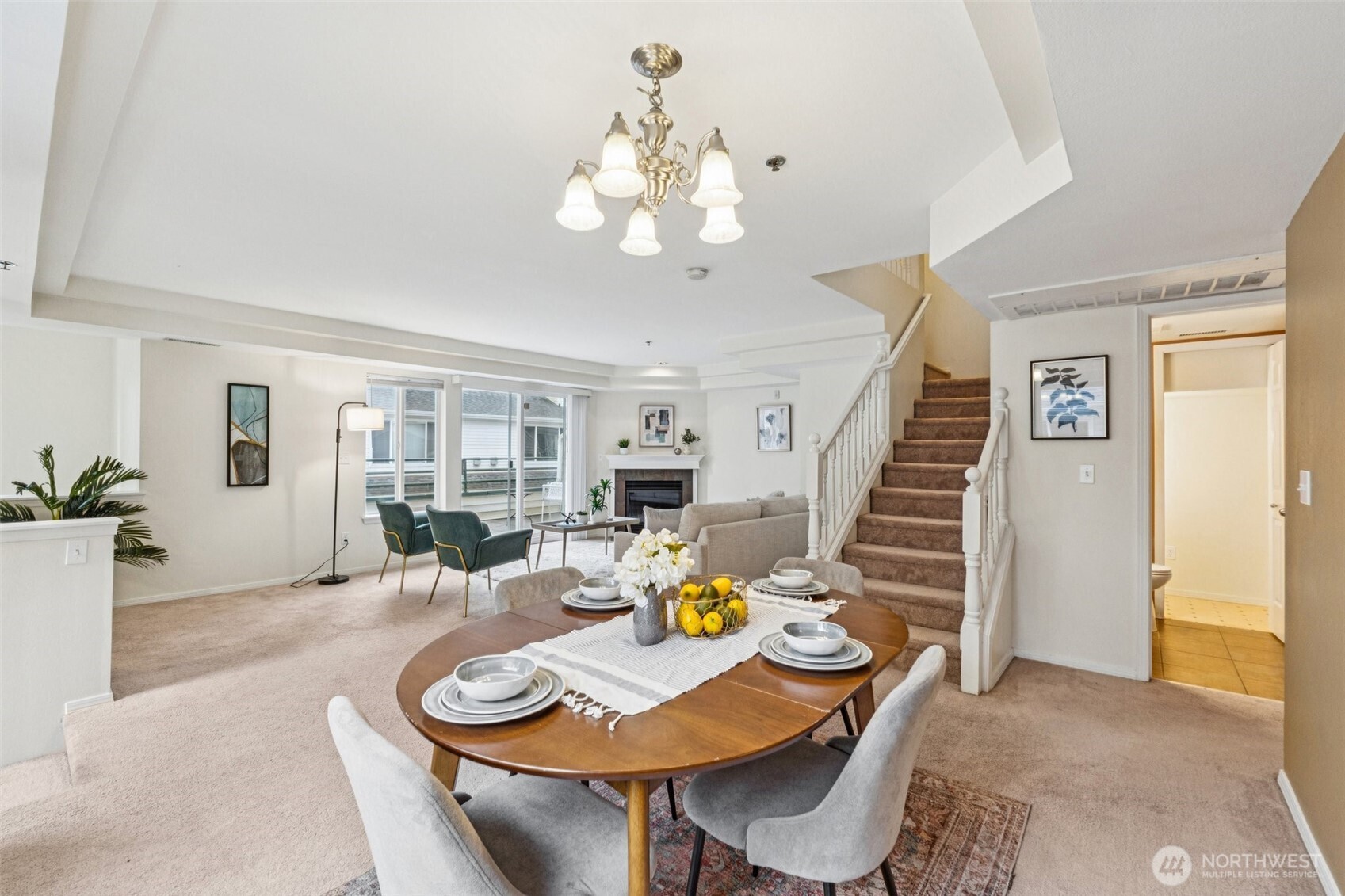 View of the gorgeous open Layout from the dining area.
