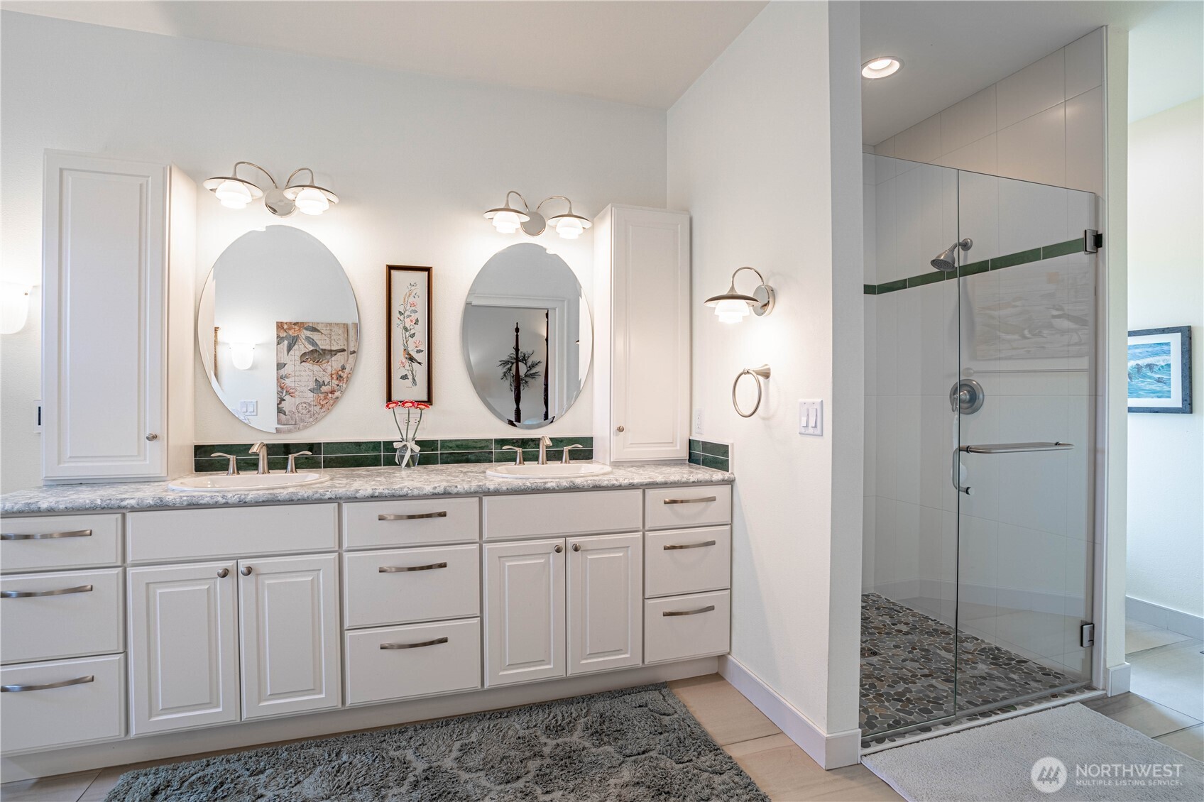 Spa-inspired ensuite bath with heated floors and high-end fixtures