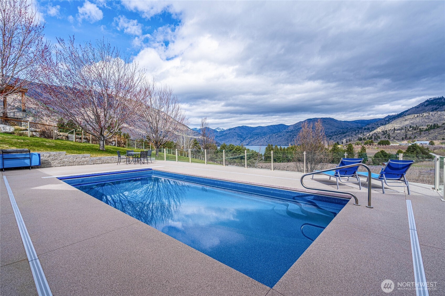 New in-ground pool with private outdoor setting