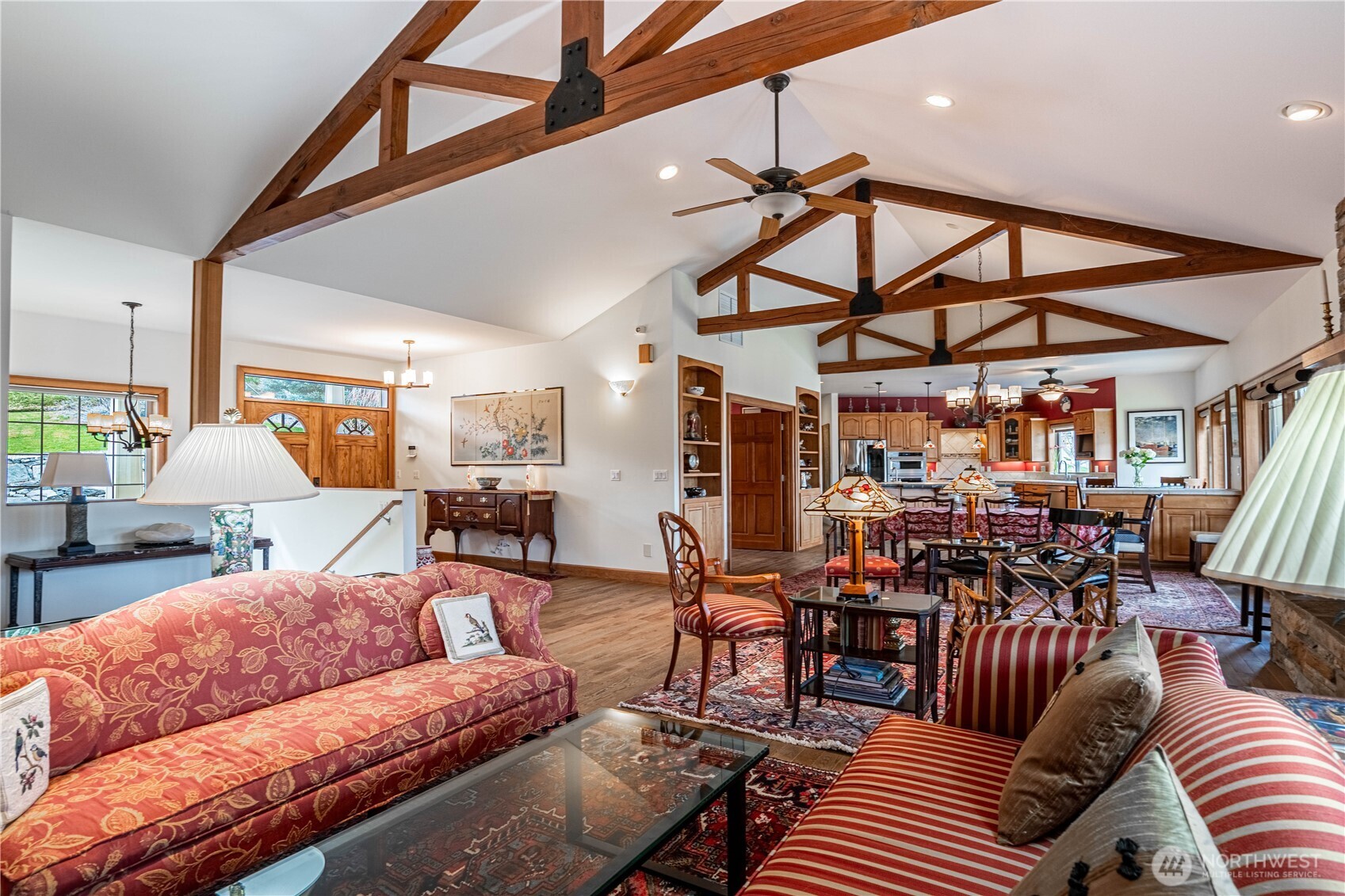 Custom timber trusses and architectural detail throughout