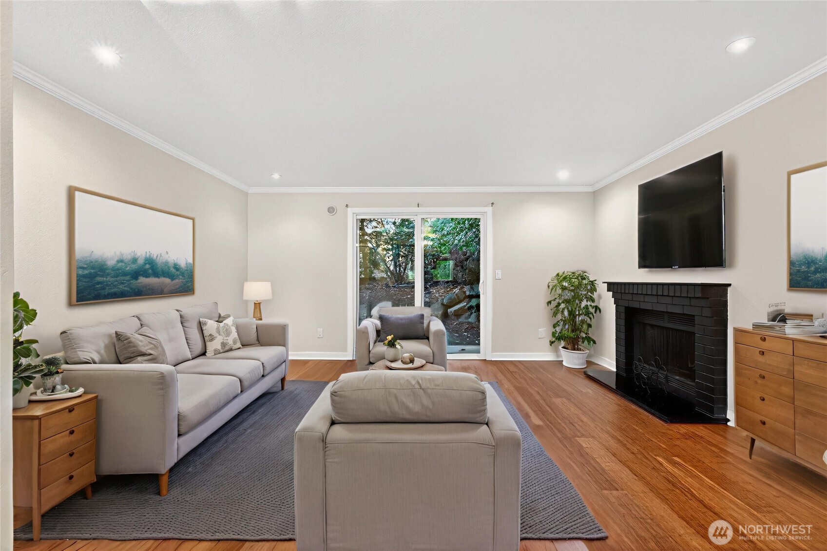 Open concept living w/enough room for proper dining area.