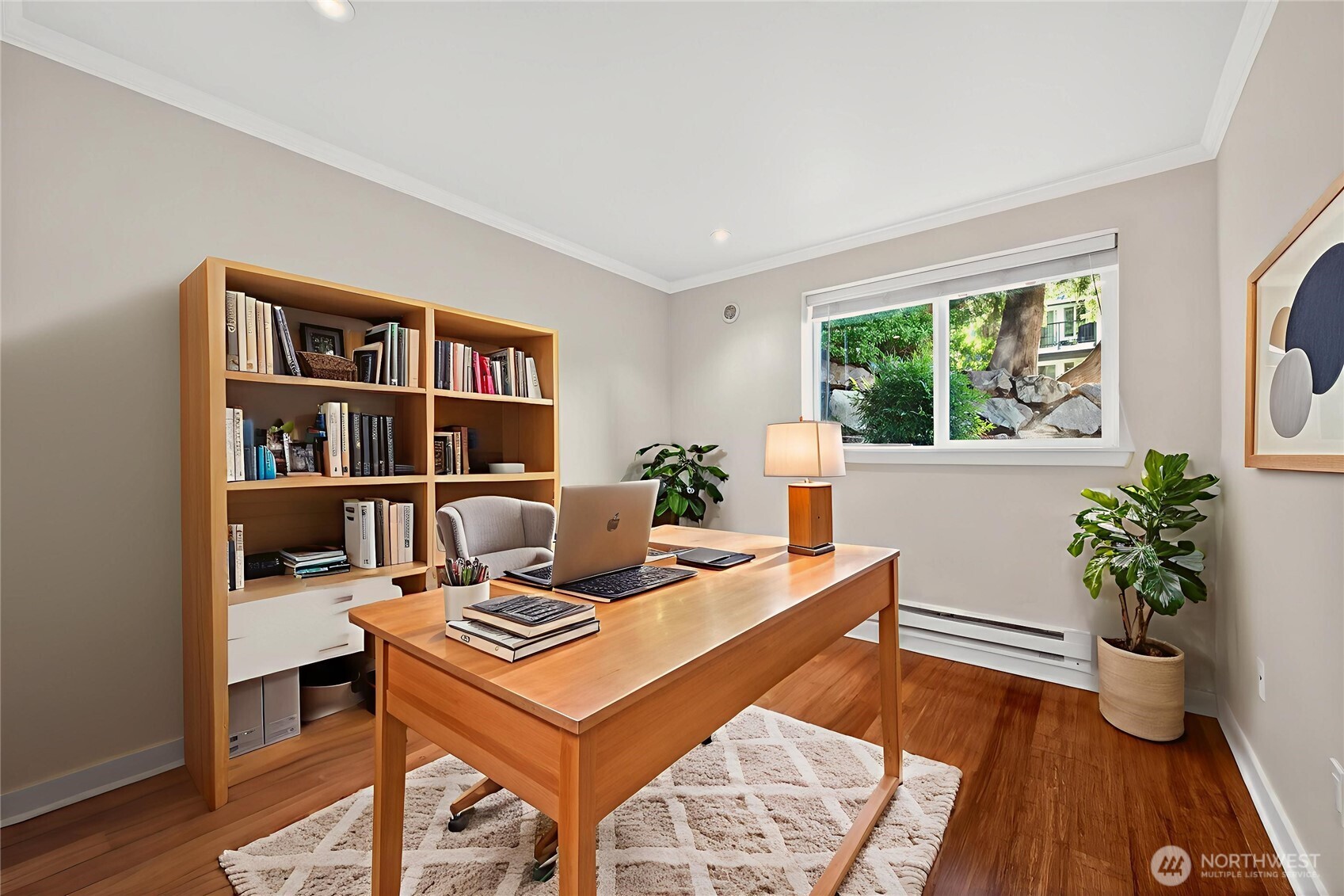 Massive primary suite with extra large double-wide custom built in closet.