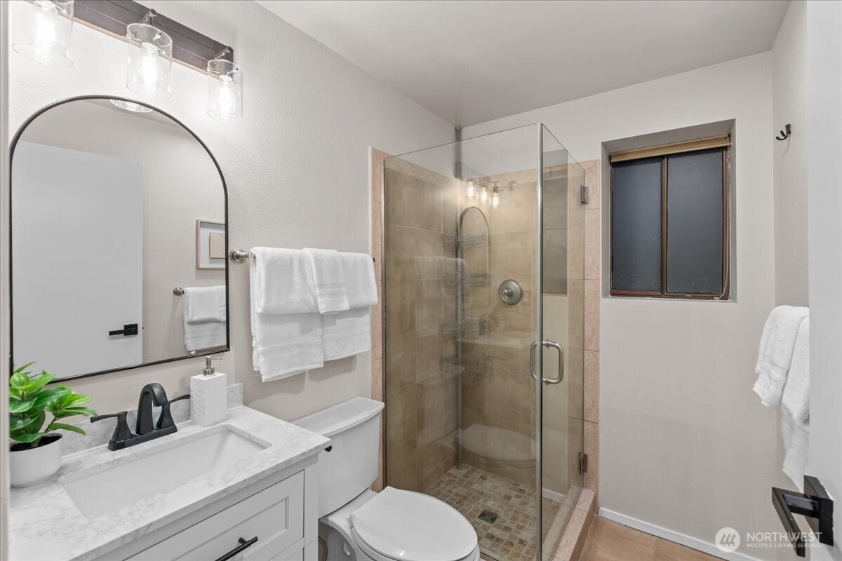 3/4 Bath located on the lower level