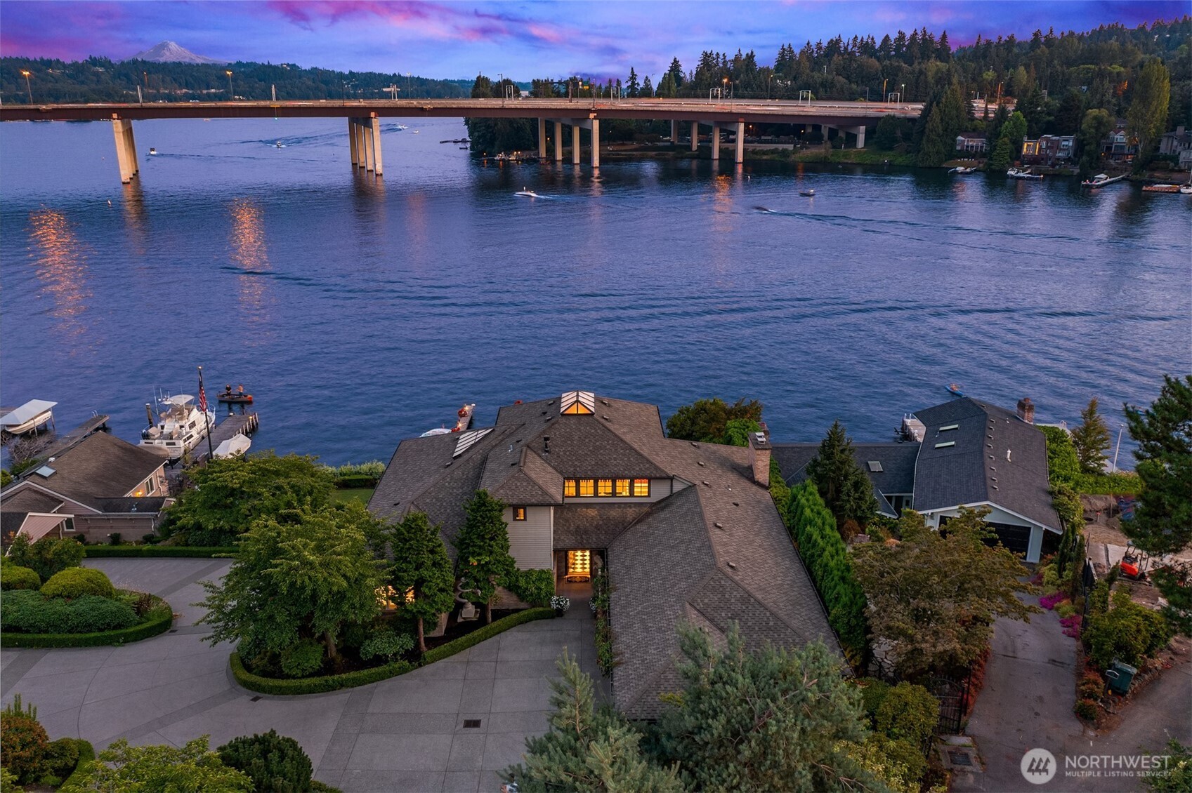 The protected East Channel is a favored location for water sports.