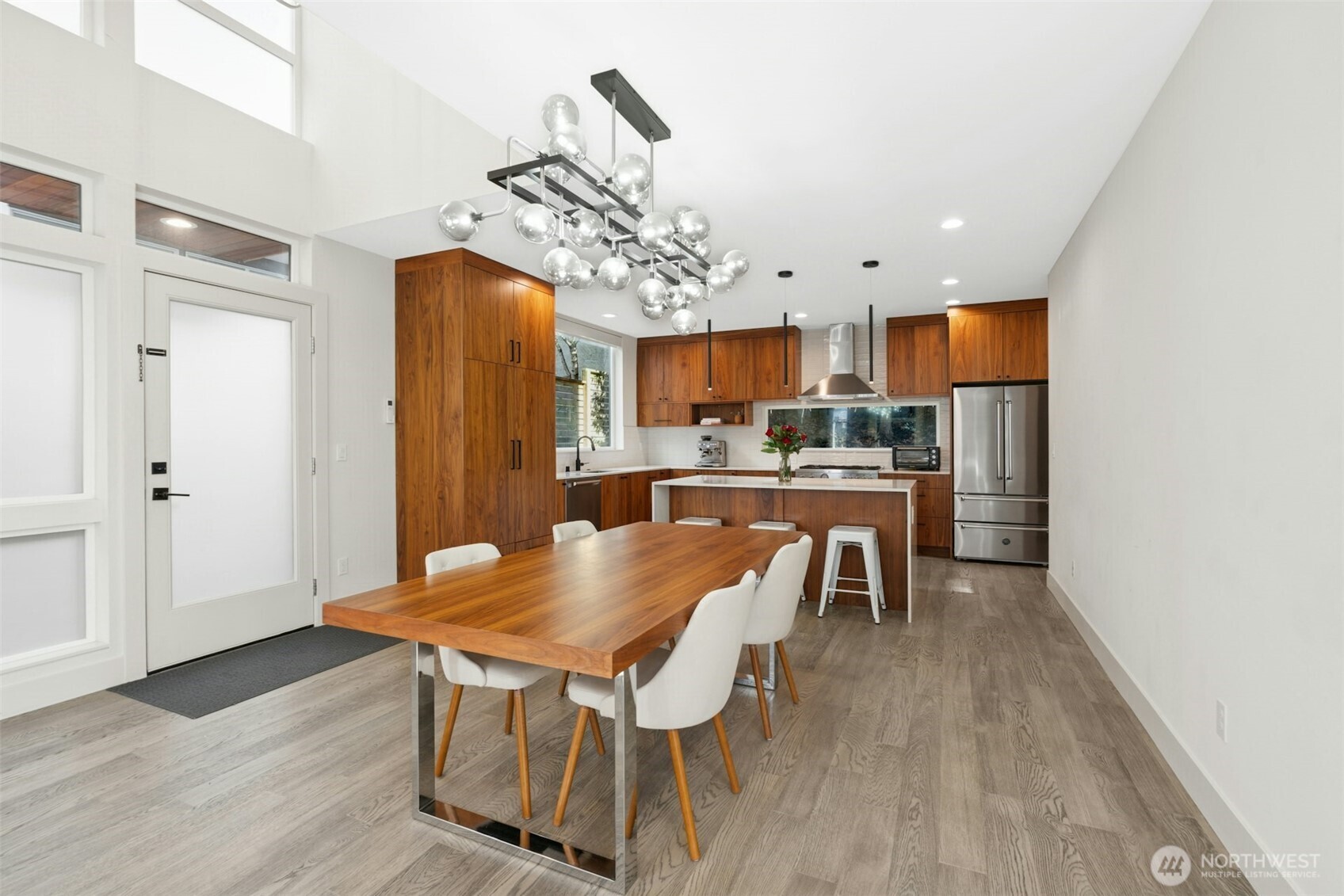 Vaulted ceilings above