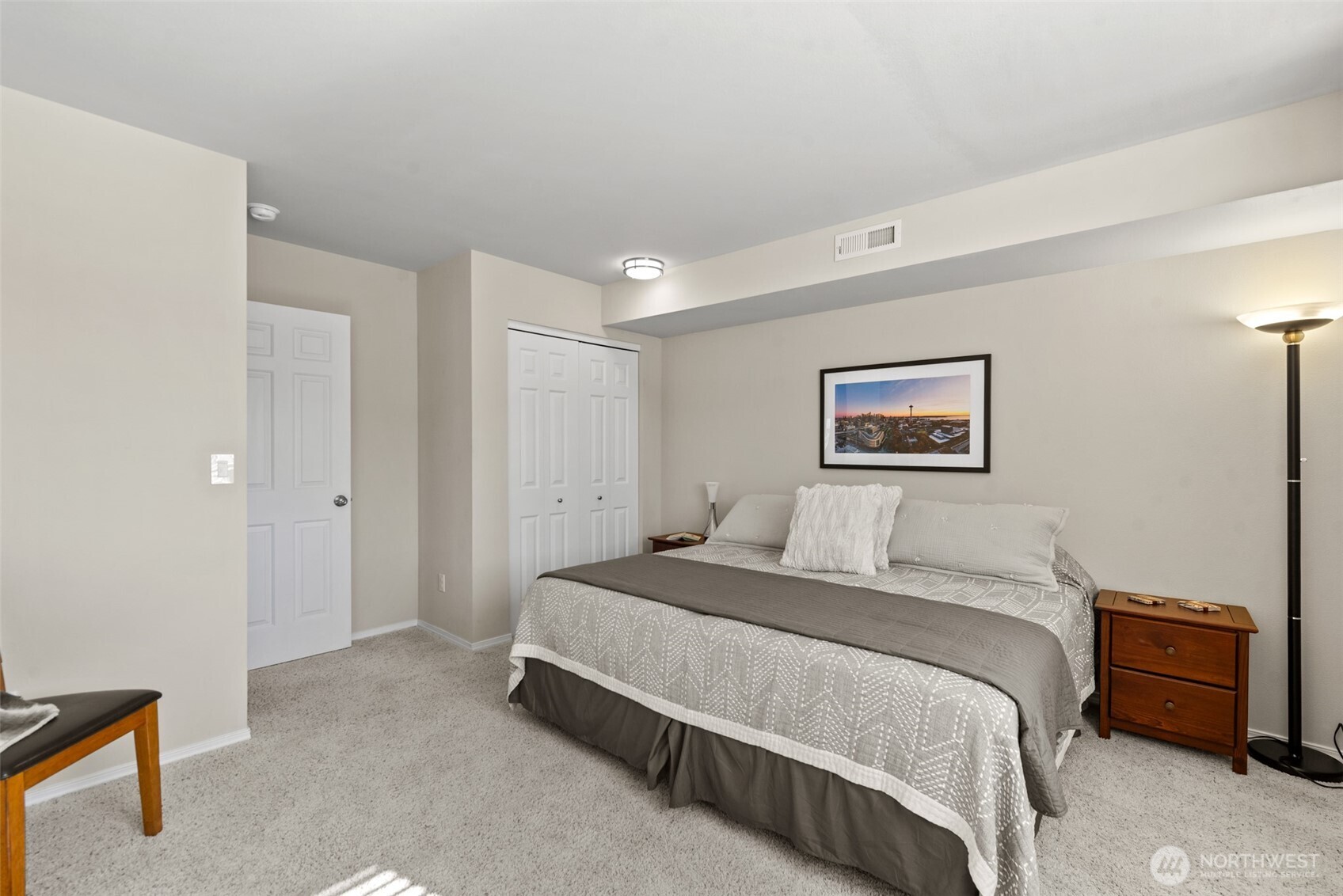 Guest bedroom #2 offers Lake Chelan and mountain views, with both lower-level guest bedrooms conveniently located near the full bath.