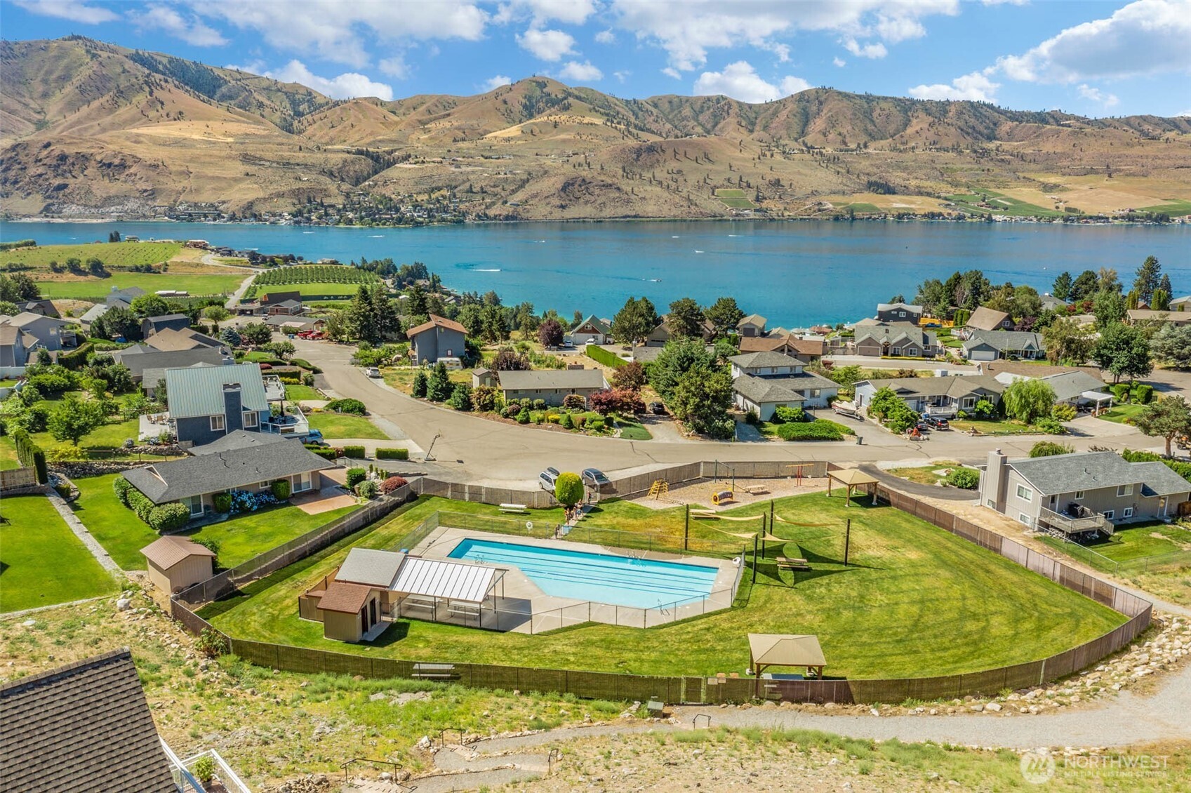 Lake Chelan Hills Division 2 park, pool and playground is just a few blocks from 204 Stehekin Drive.