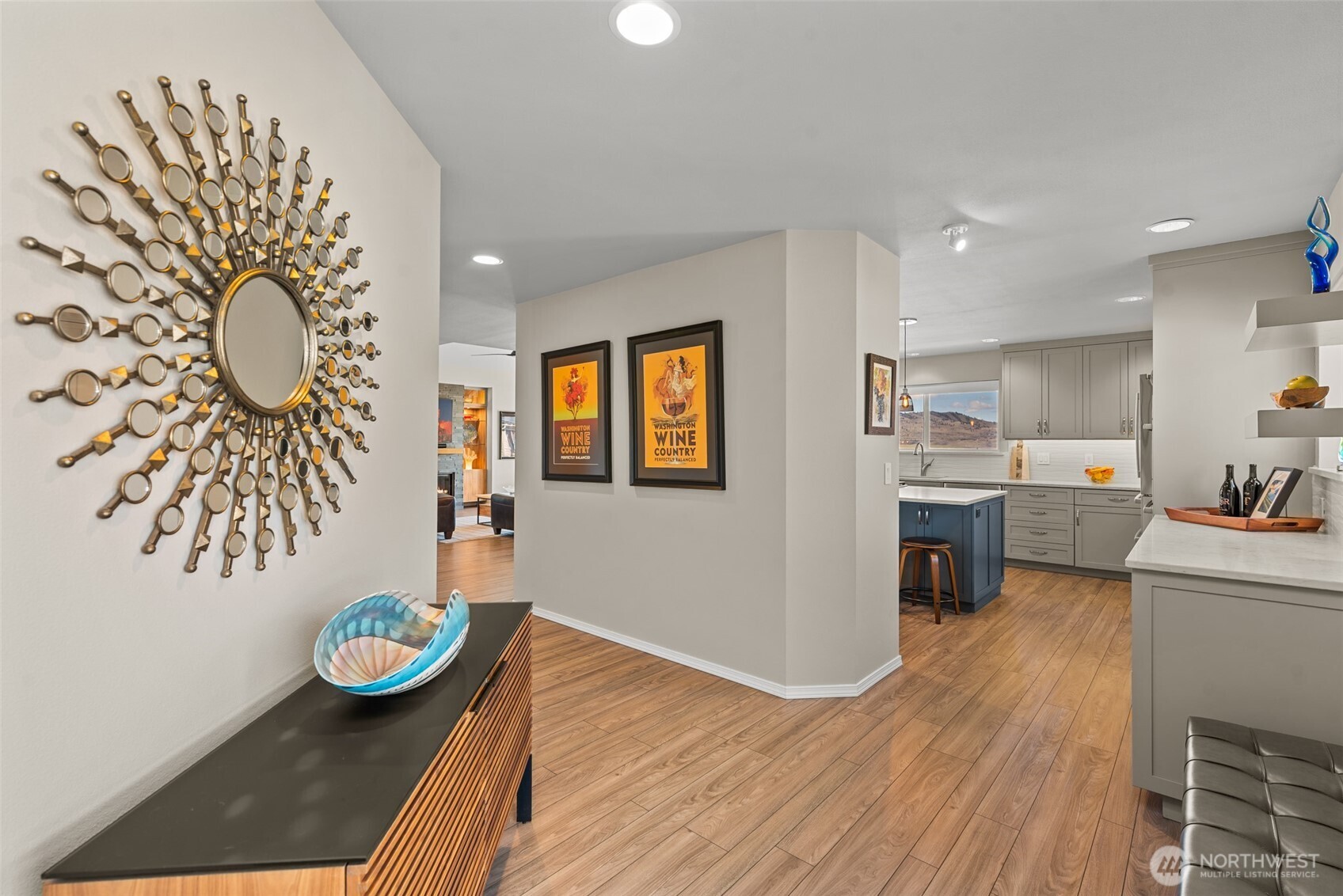 One step inside and you experience the seamless flow from the kitchen to the open-concept great room.