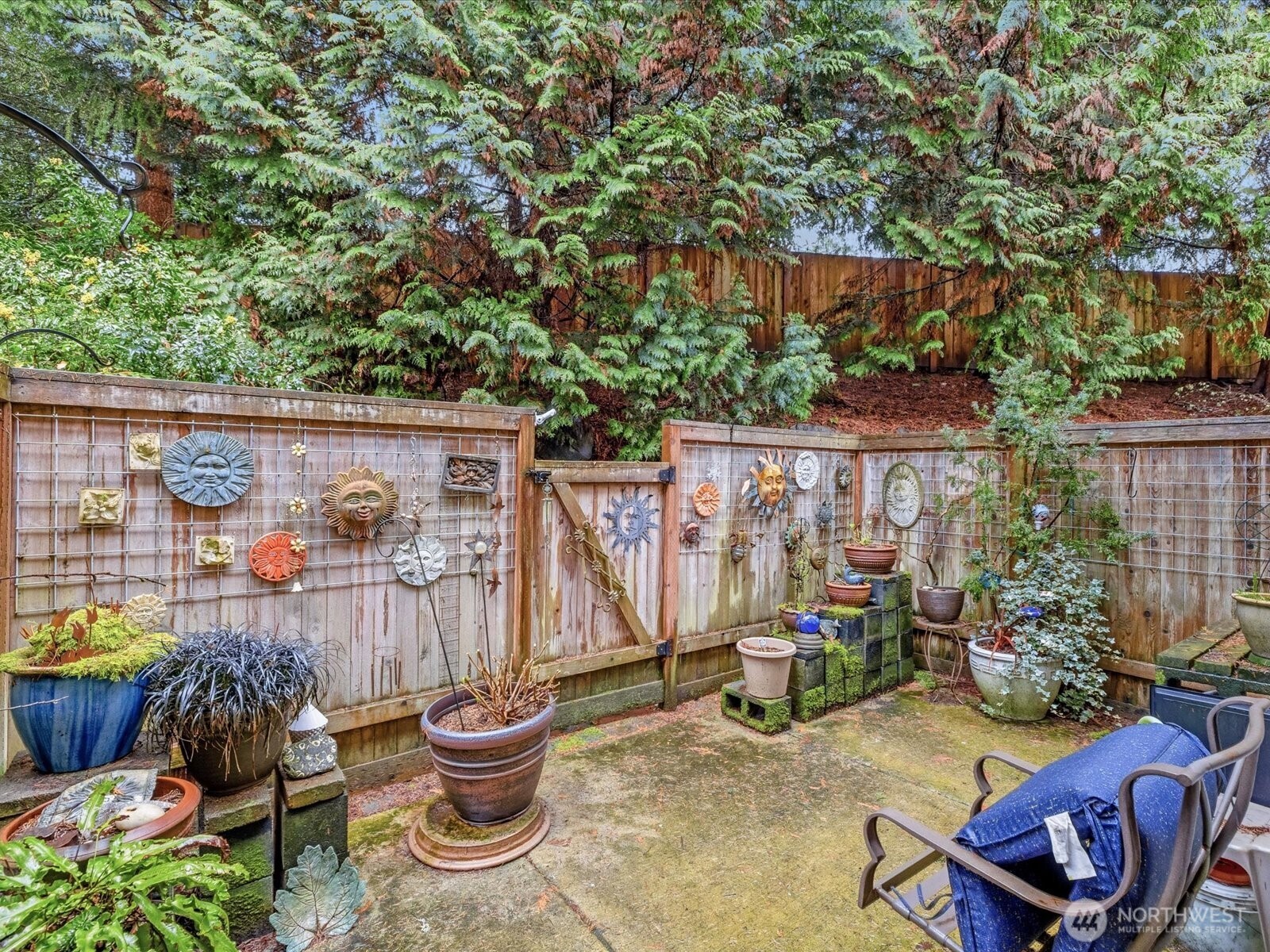 Private patio back to green space