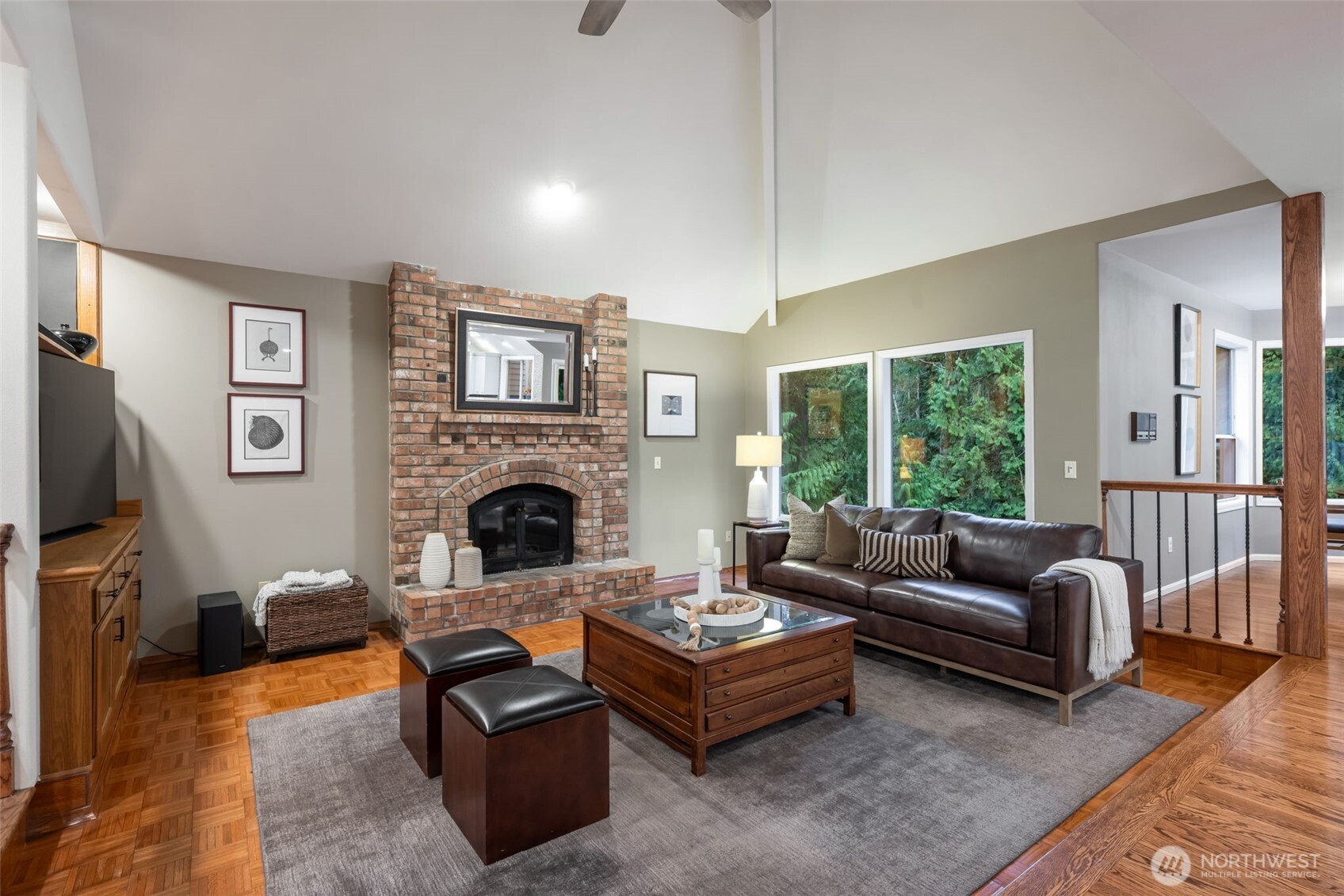 Enjoy the cozy gas fireplace for NW nights.