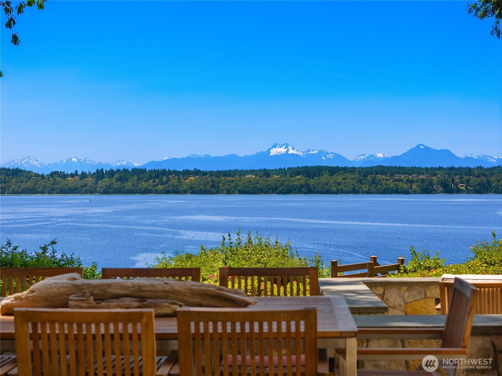 Manzanita offers the most expansive water views on Bainbridge Island's west side.  Enjoy direct views of The Brothers,two of the tallest Olympic peaks, framed by the  surrounding range.