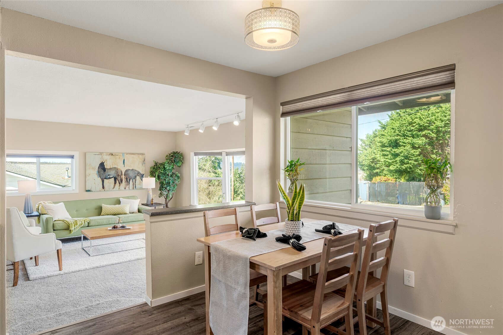Dining area and family room