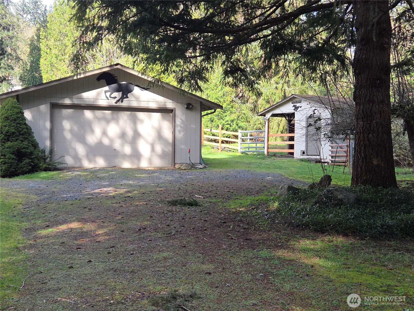 Garage and barn from 2nd driveway