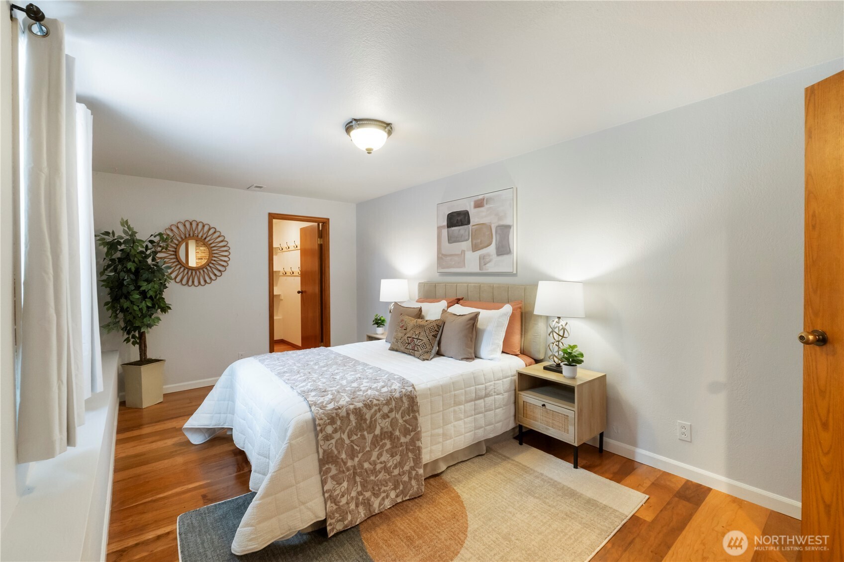 Spacious lower bedroom.