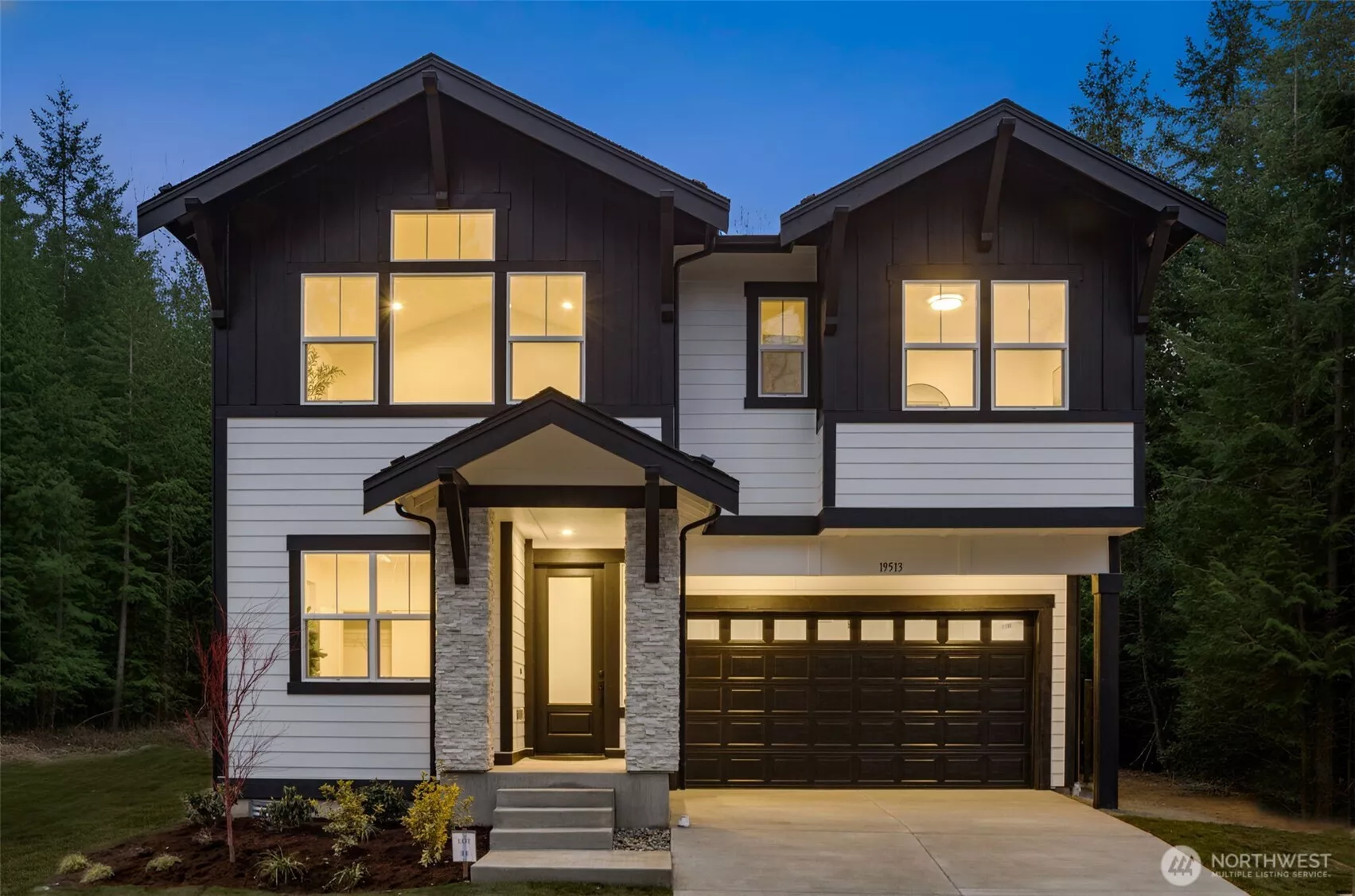 Photos of completed model on homesite #11 with identical floorplan.