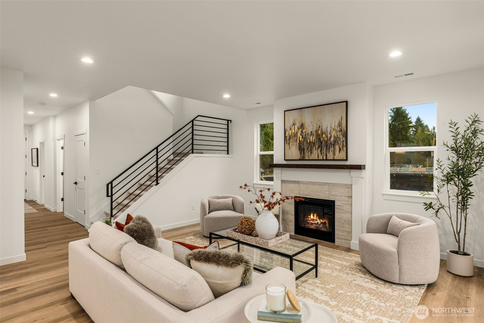 Photos of completed model on homesite #11 with identical floorplan.