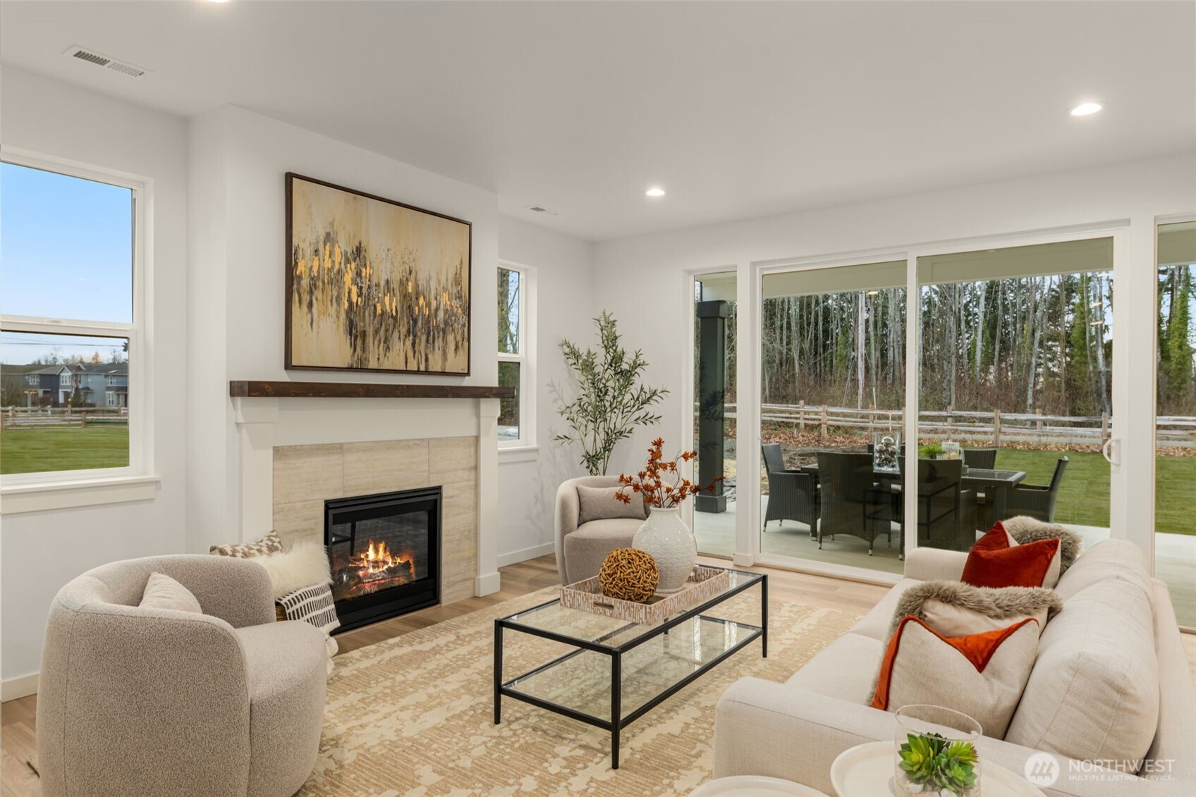 Photos of completed model on homesite #11 with identical floorplan.