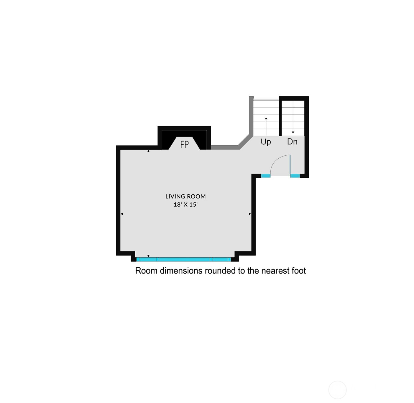 Upper level floor plan