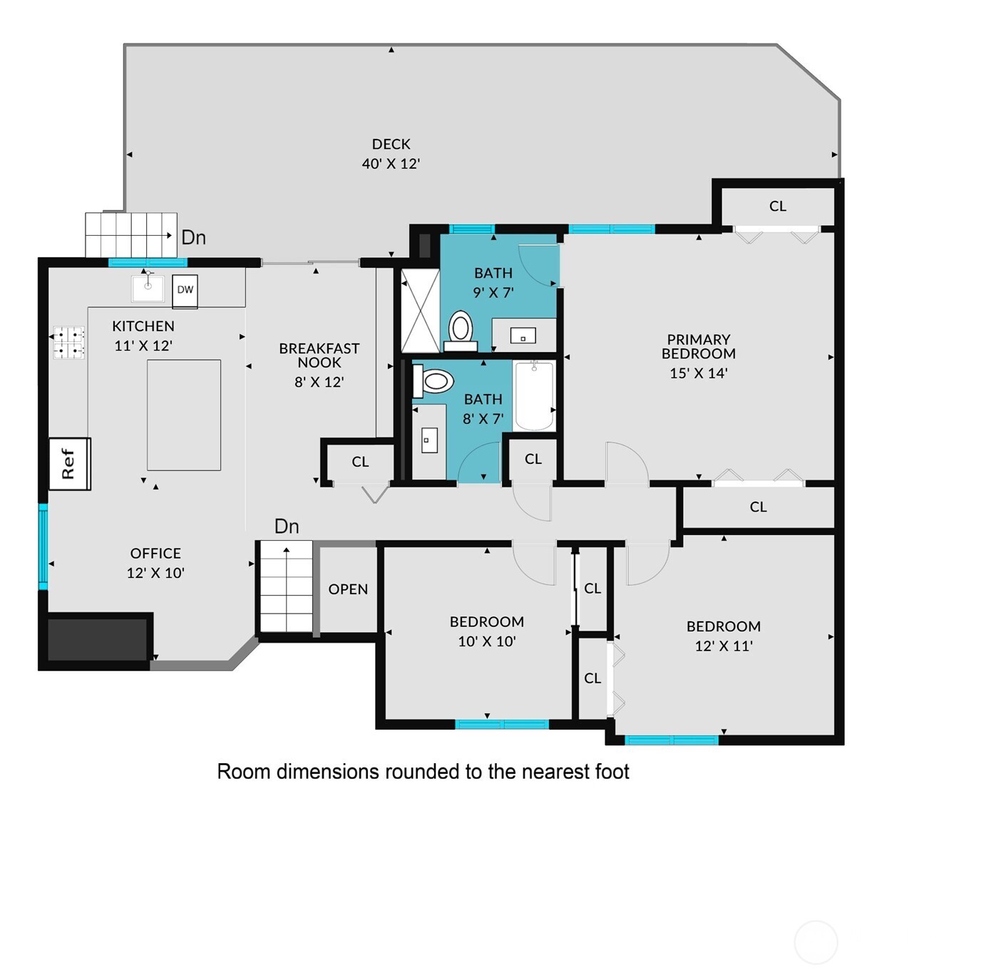 Lower level floor plan