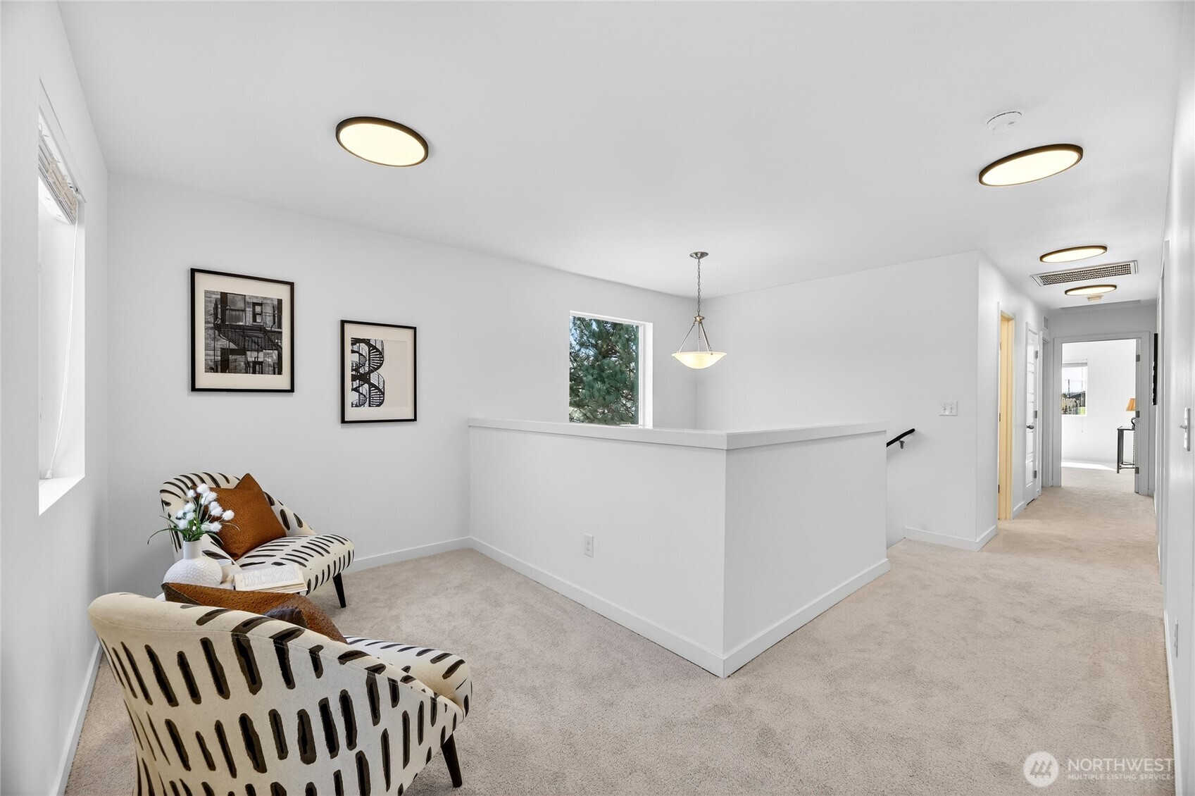 This conversation nook would be perfect for a study or yoga area.