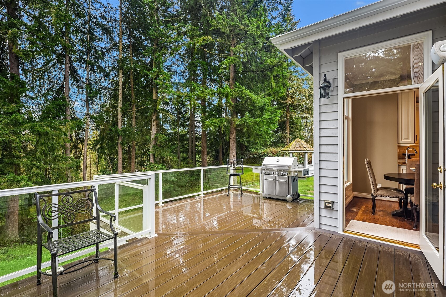 Large composite deck with clear rail panels for uninterrupted views where your Summers will never be the same.