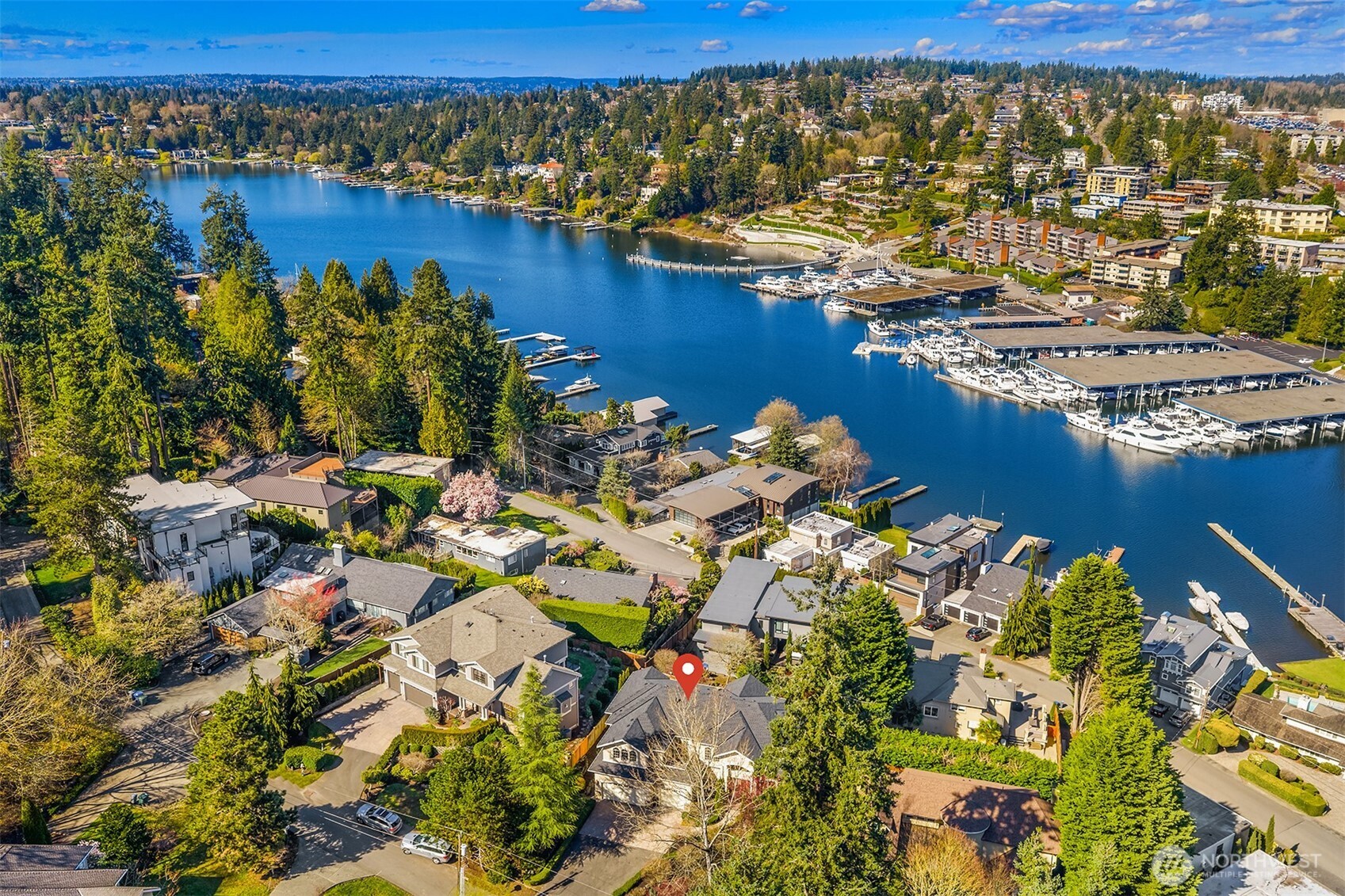 Just steps from Main Street dining, lakefront parks, and Bellevue’s best shopping — this home pairs privacy and style with the ultimate in convenience.