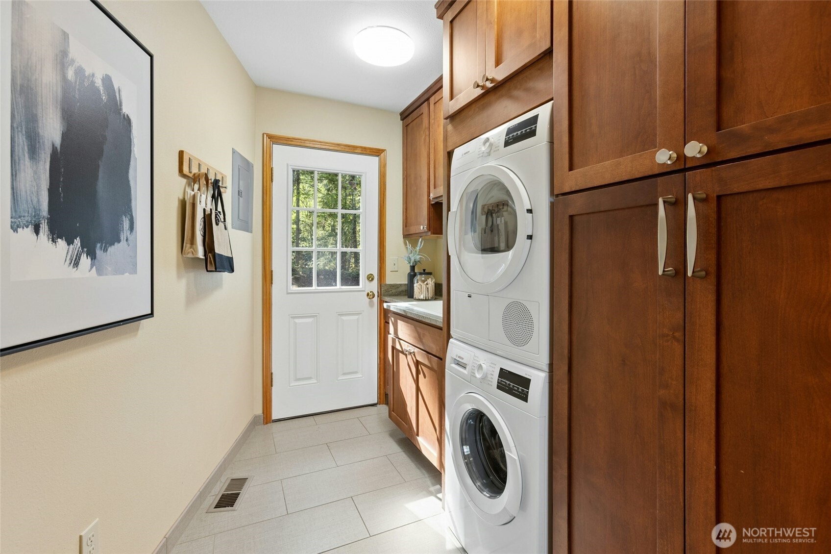 Private powder room.