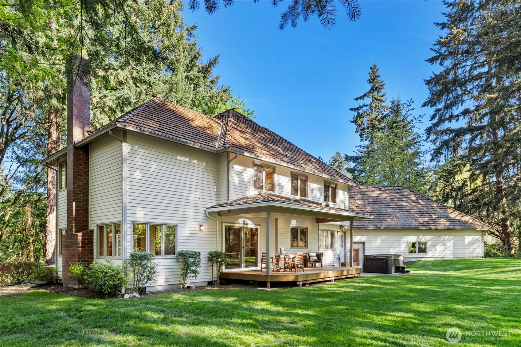 1.36 acres of forever privacy and beauty.