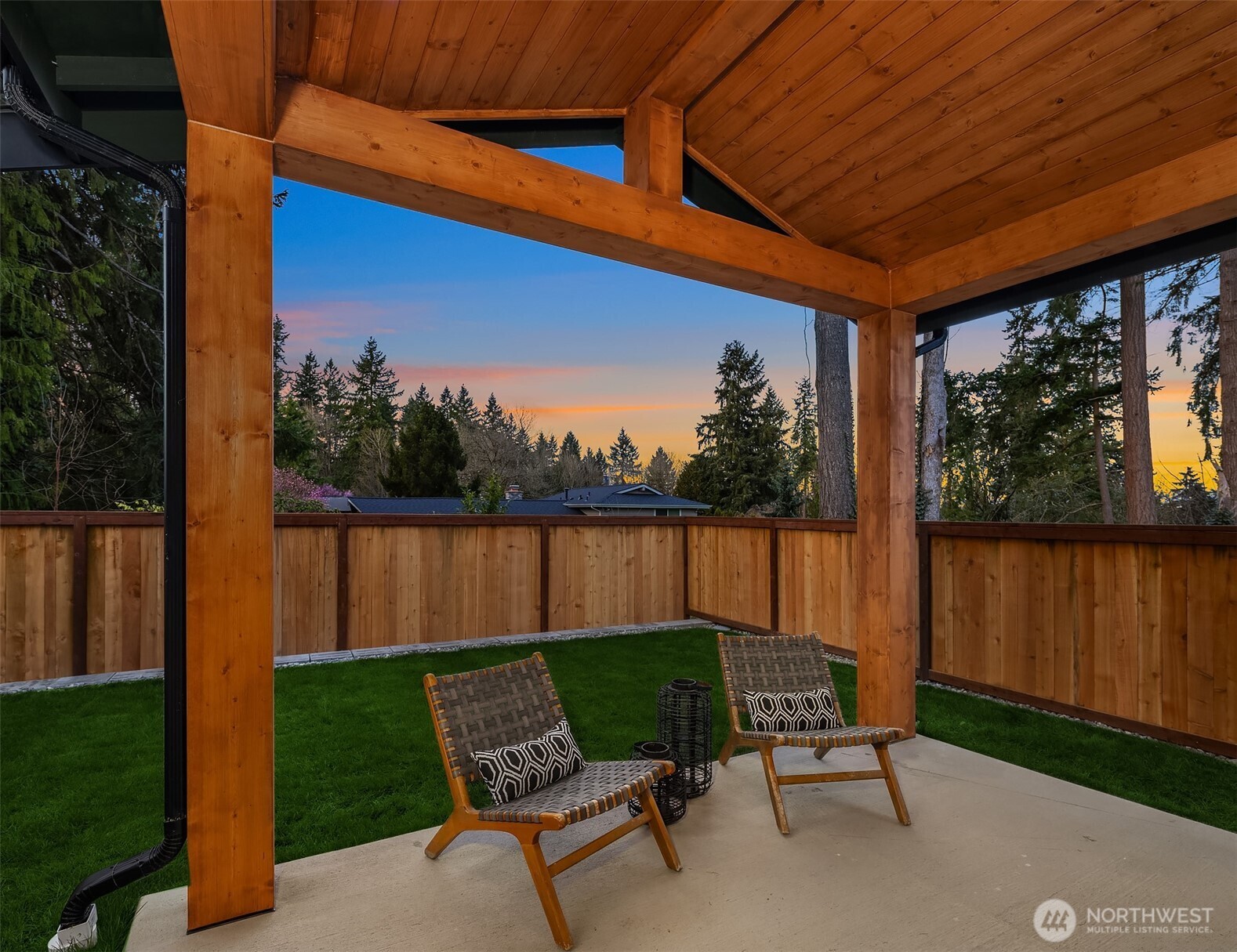 Covered patio for outdoor enjoyment